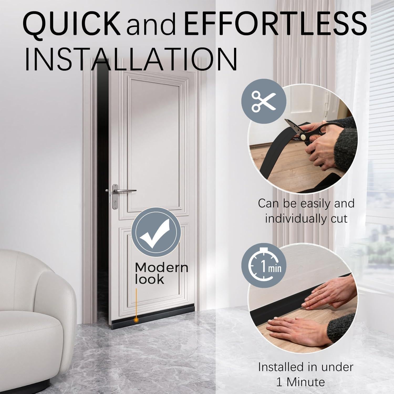 2 Paquetes Tiras Aislantes de Corrientes de Aire WUMUTI 99cm