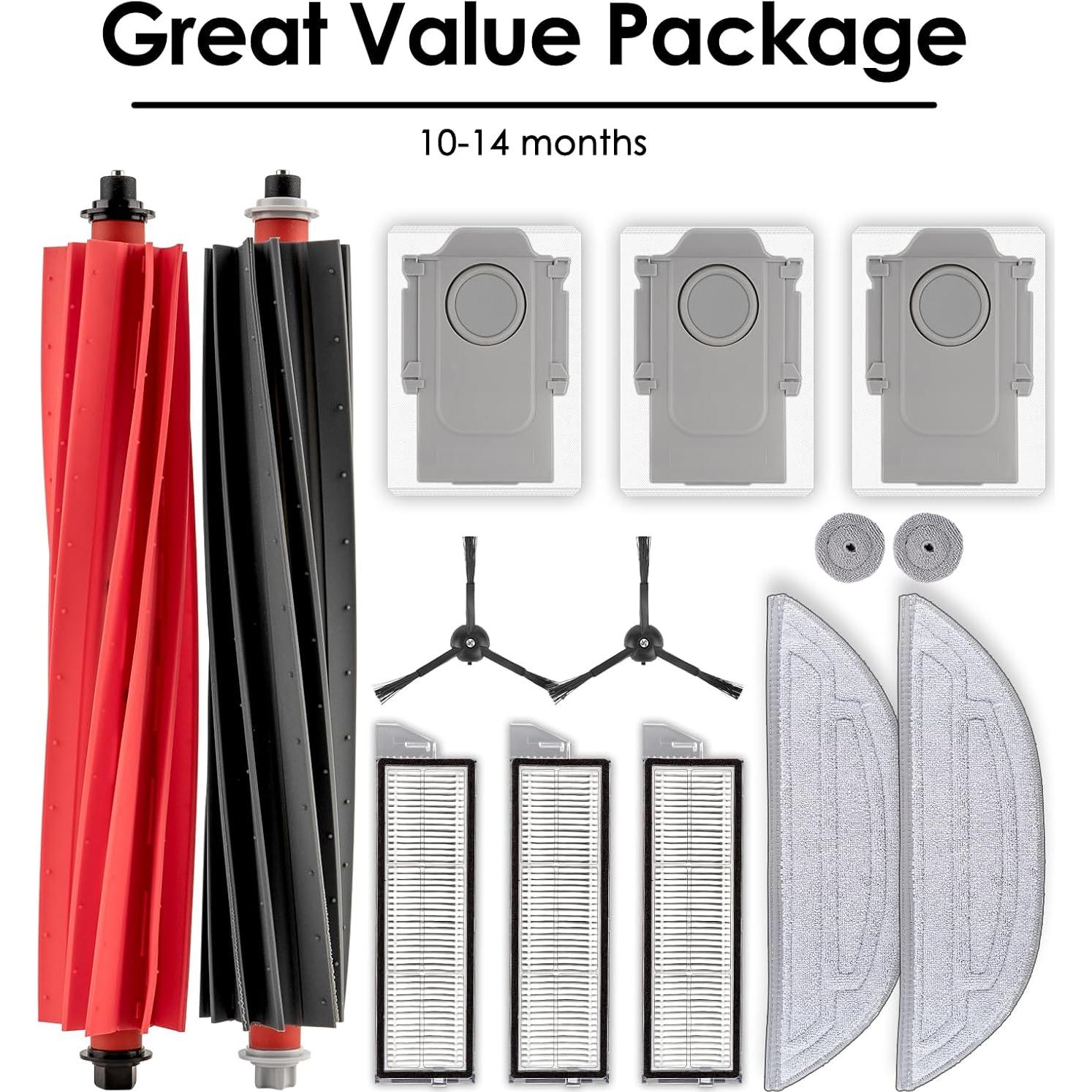 Kit de Repuestos LemonRunRun para Roborock S8 MaxV Ultra - 14 Piezas