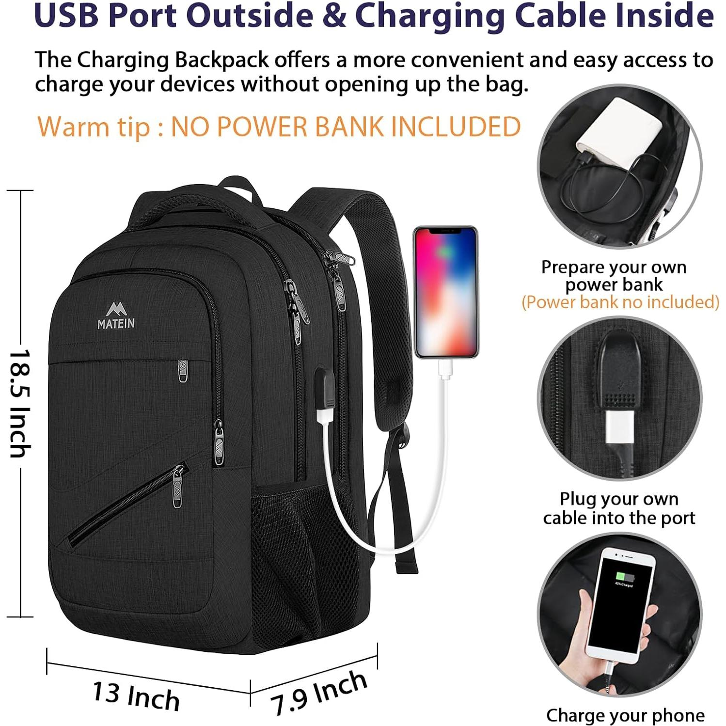 Mochila MATEIN para Laptop 17" Resistente al Agua