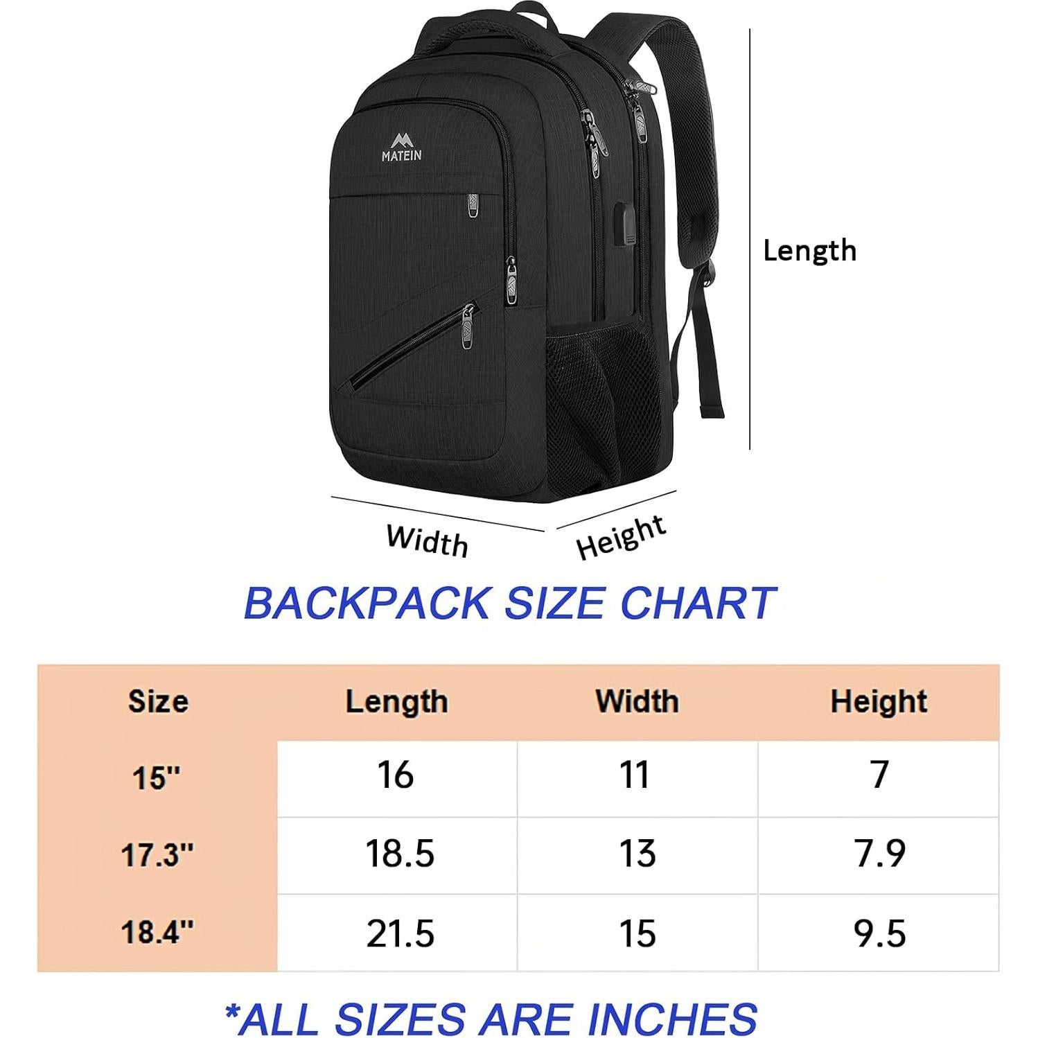 Mochila MATEIN para Laptop 17" Resistente al Agua