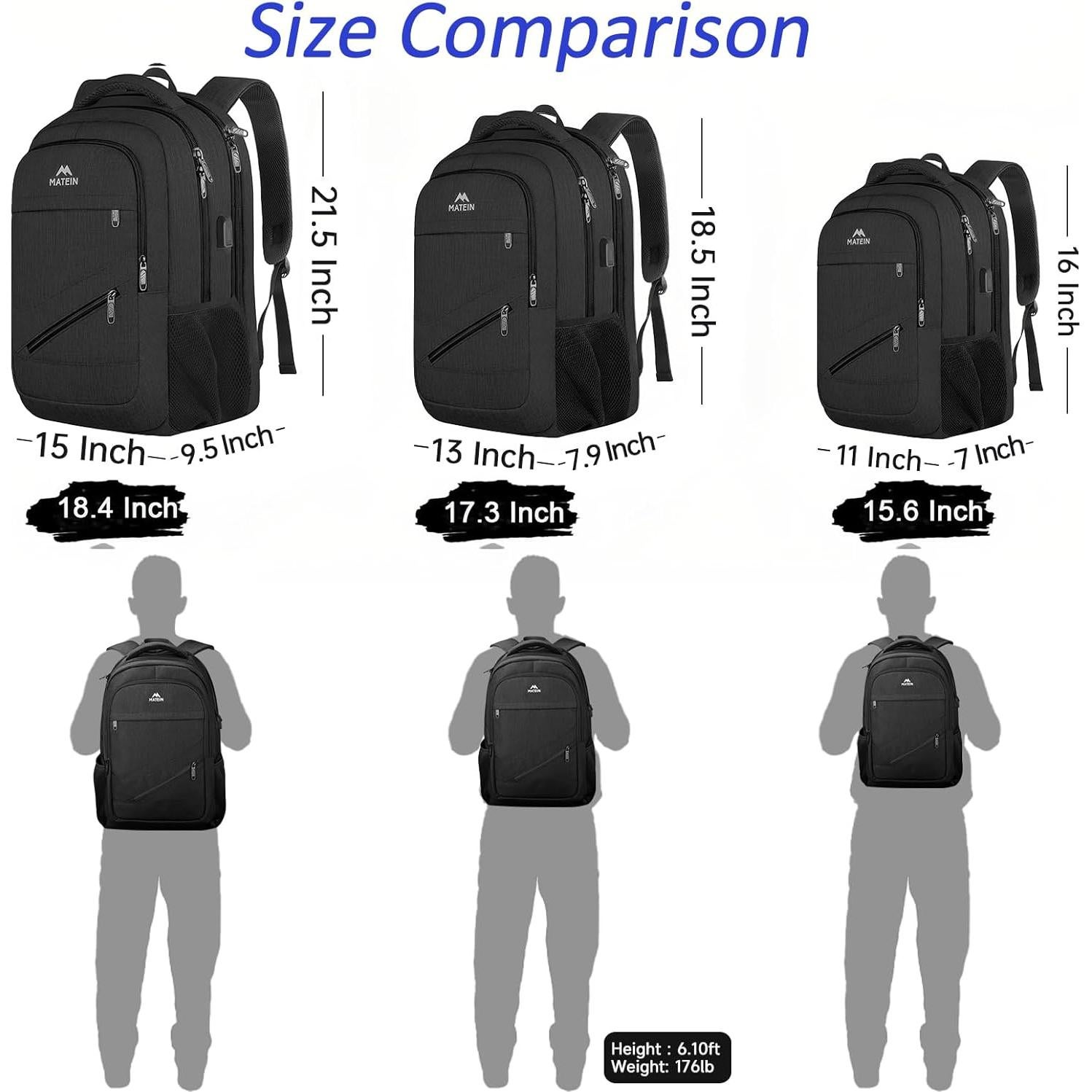 Mochila MATEIN para Laptop 17" Resistente al Agua