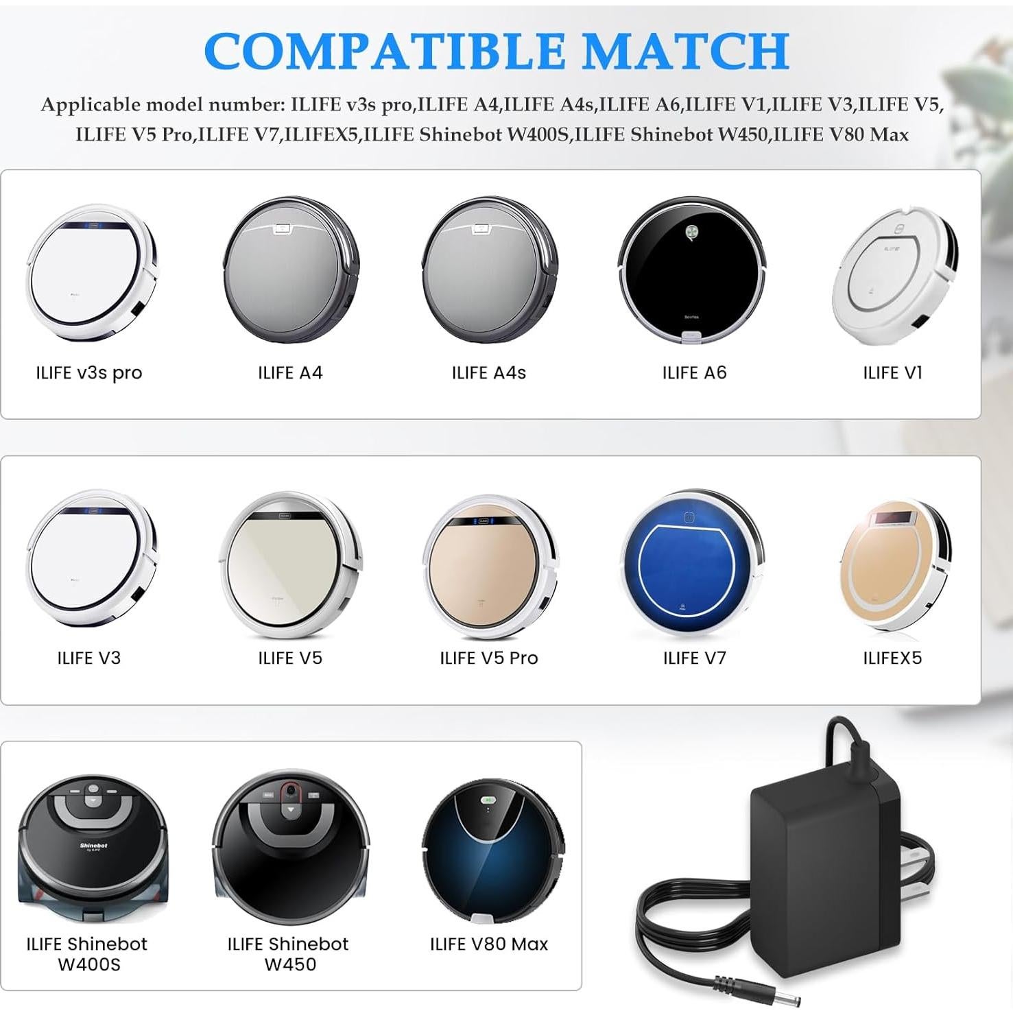 Cargador Adaptador ILIFE V3 V5 A4 A4s A6 V7 19V 1.2A