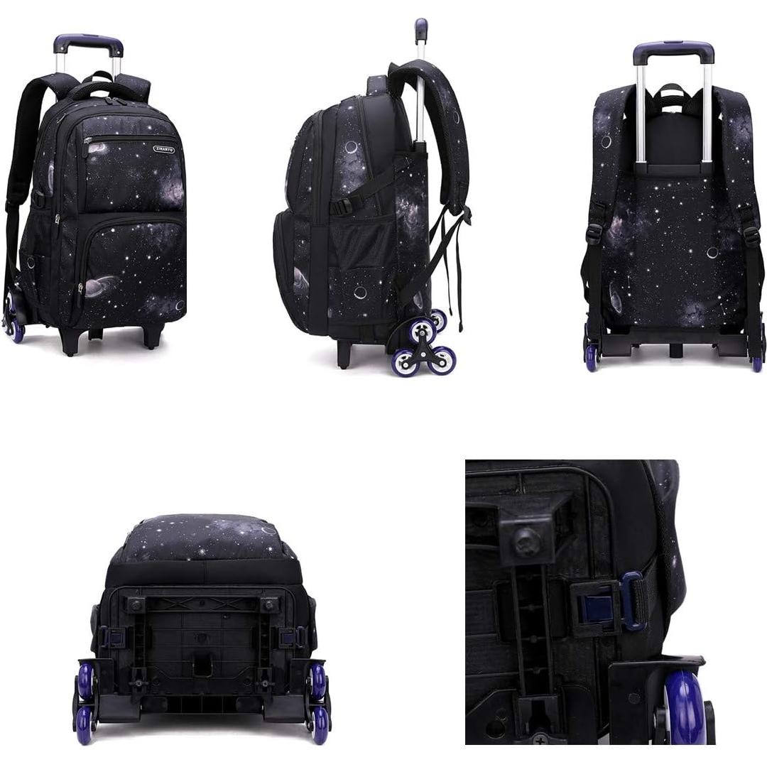 Mochila Rodante VIDOSCLA Galaxy 31L para Niños con 6 Ruedas