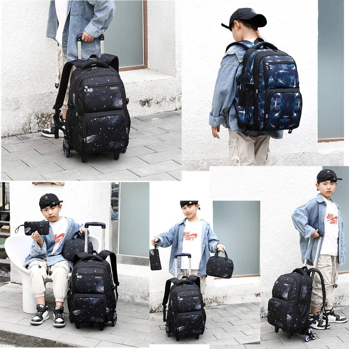 Mochila Rodante VIDOSCLA Galaxy 31L para Niños con 6 Ruedas