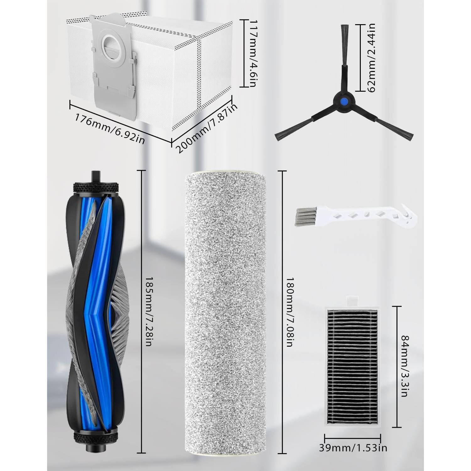 Kit de Accesorios 16 Piezas Rrochio para Ecovacs Deebot X8 Pro Omni