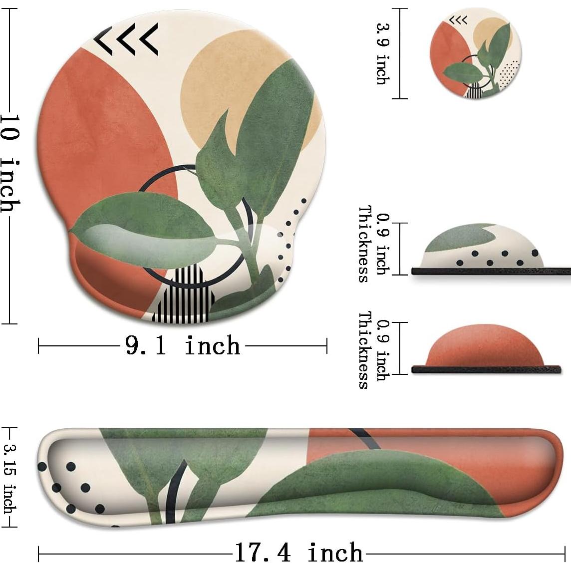Set Reposamuñecas Ergonómico HOPONY con Alfombrilla y Posavasos