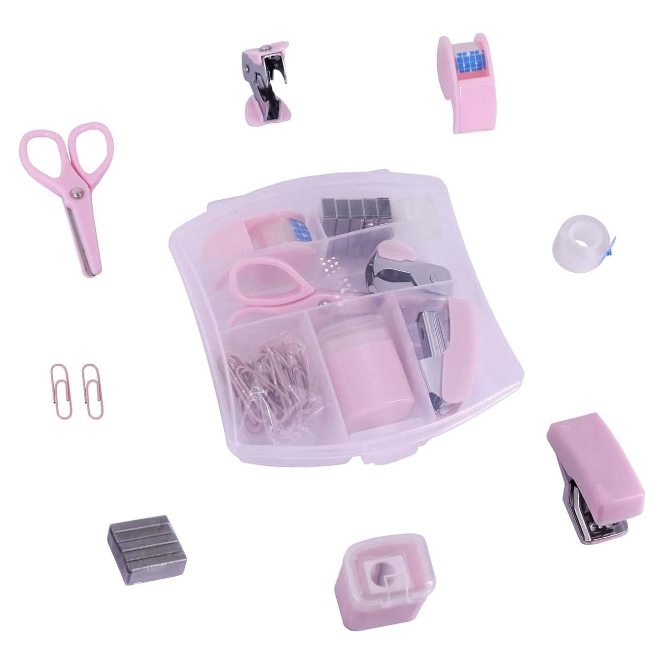Kit de Suministros de Oficina YIZOCENGUO Rosa Mini