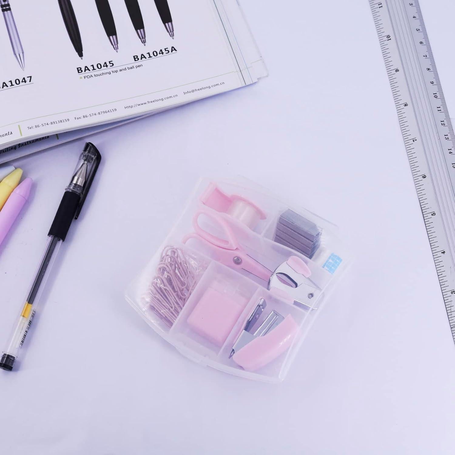 Kit de Suministros de Oficina YIZOCENGUO Rosa Mini