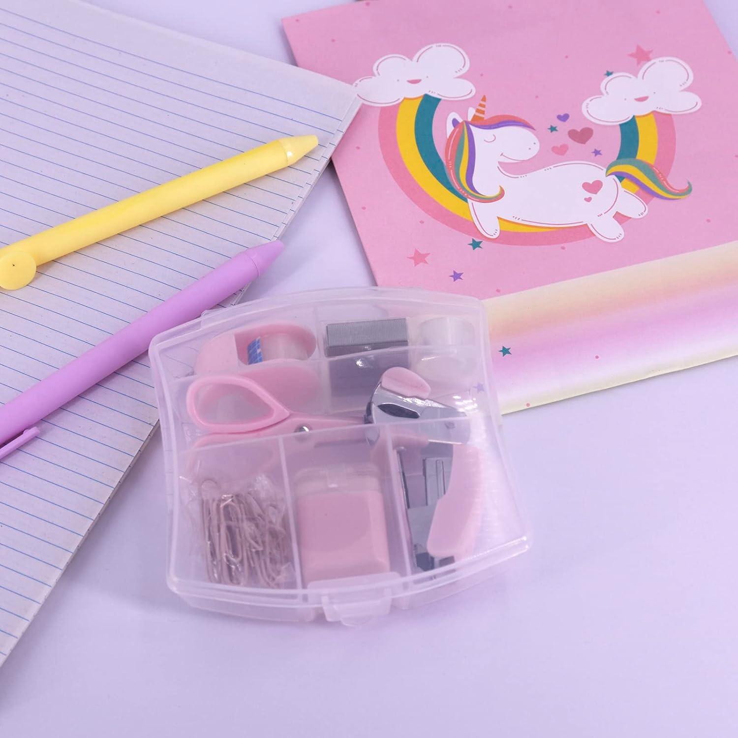 Kit de Suministros de Oficina YIZOCENGUO Rosa Mini