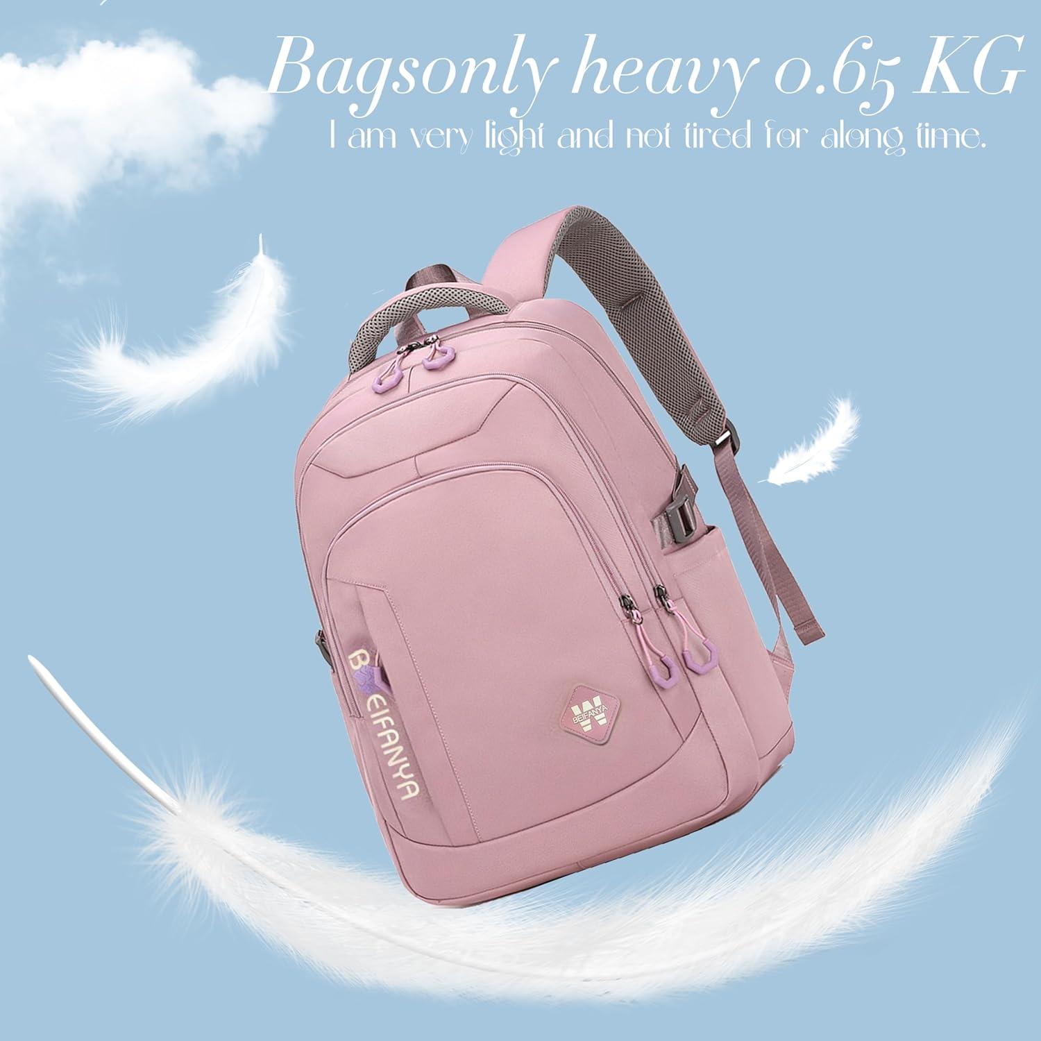 Mochila Escolar Niñas ADAISM Púrpura 35L 39.88x21.08x33.02cm