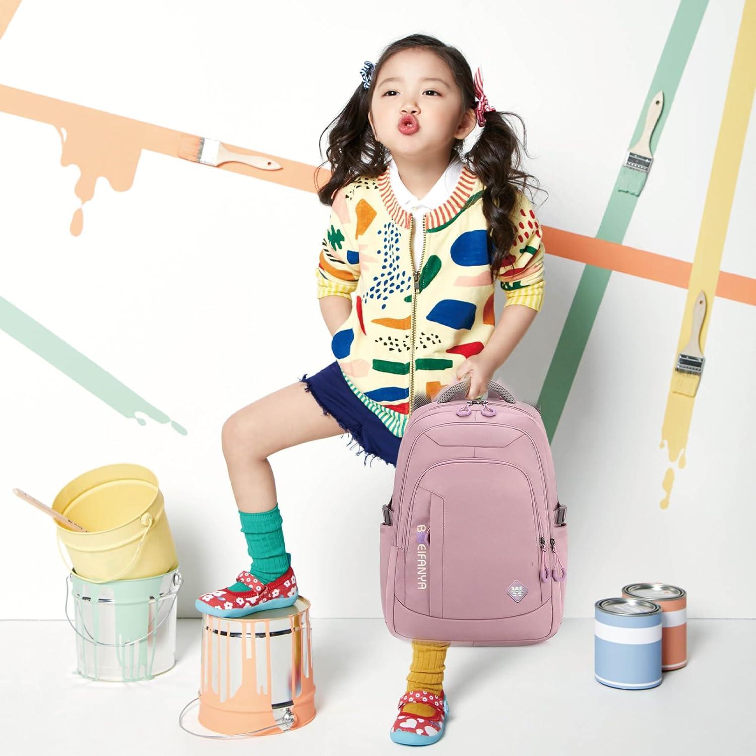 Mochila Escolar Niñas ADAISM Púrpura 35L 39.88x21.08x33.02cm