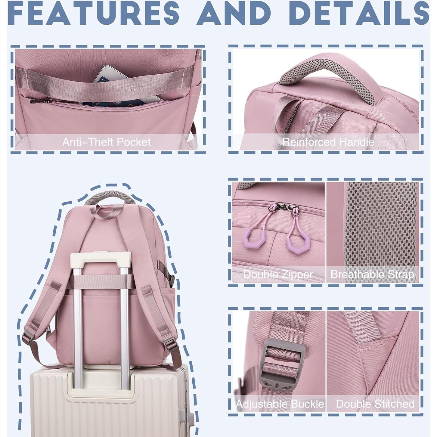 Mochila Escolar Niñas ADAISM Púrpura 35L 39.88x21.08x33.02cm