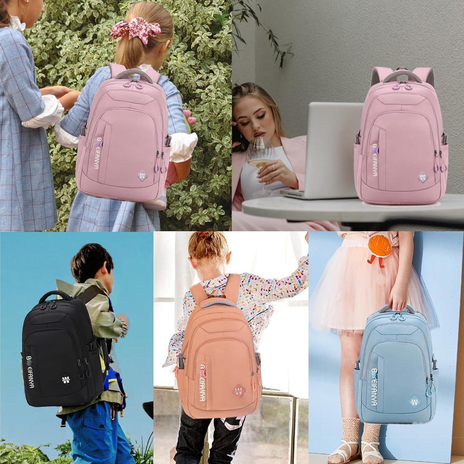 Mochila Escolar Niñas ADAISM Púrpura 35L 39.88x21.08x33.02cm