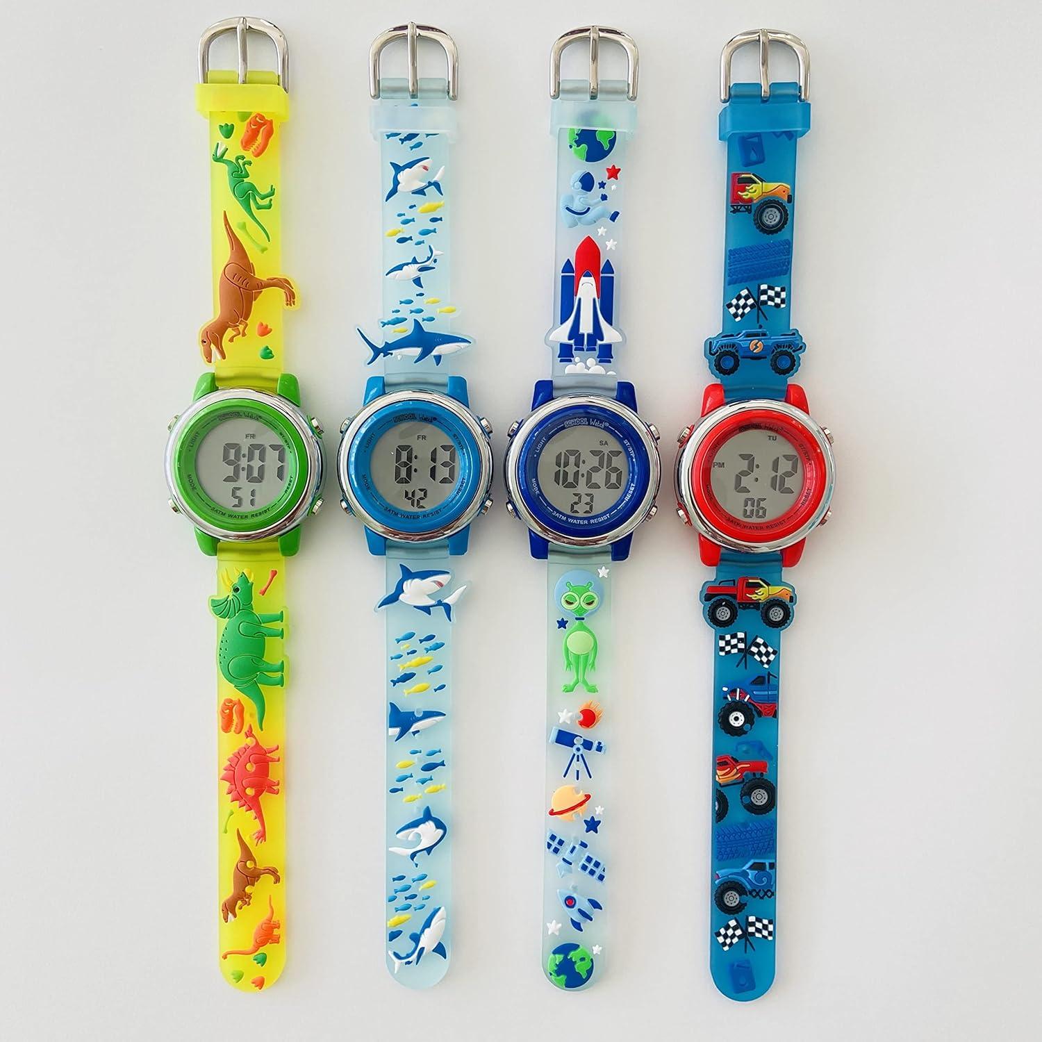 Reloj Digital 3D Infantil Colección Preescolar - Impermeable