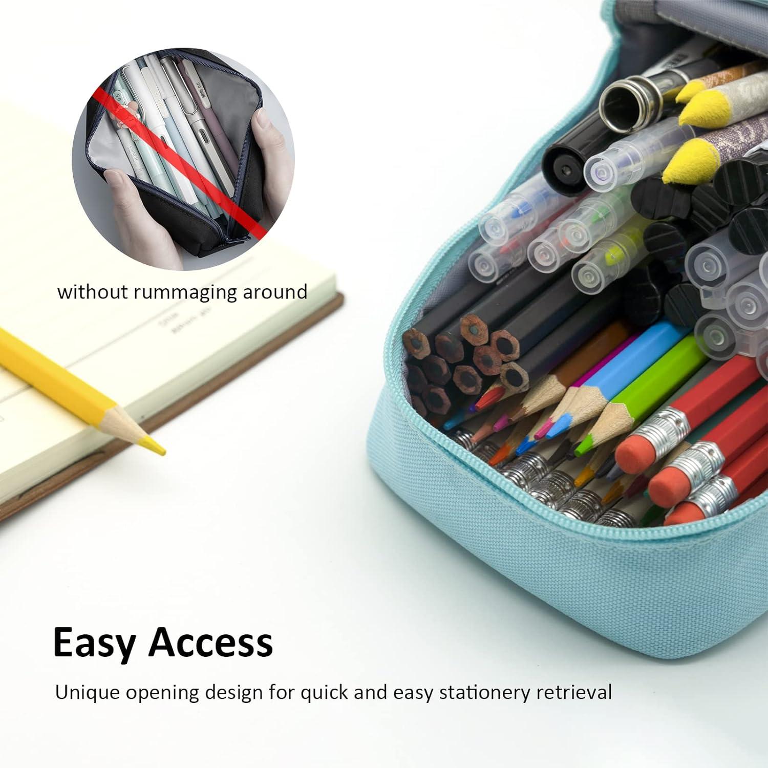 Estuche de Lona Multifuncional EnHong Verde Menta 19x9cm