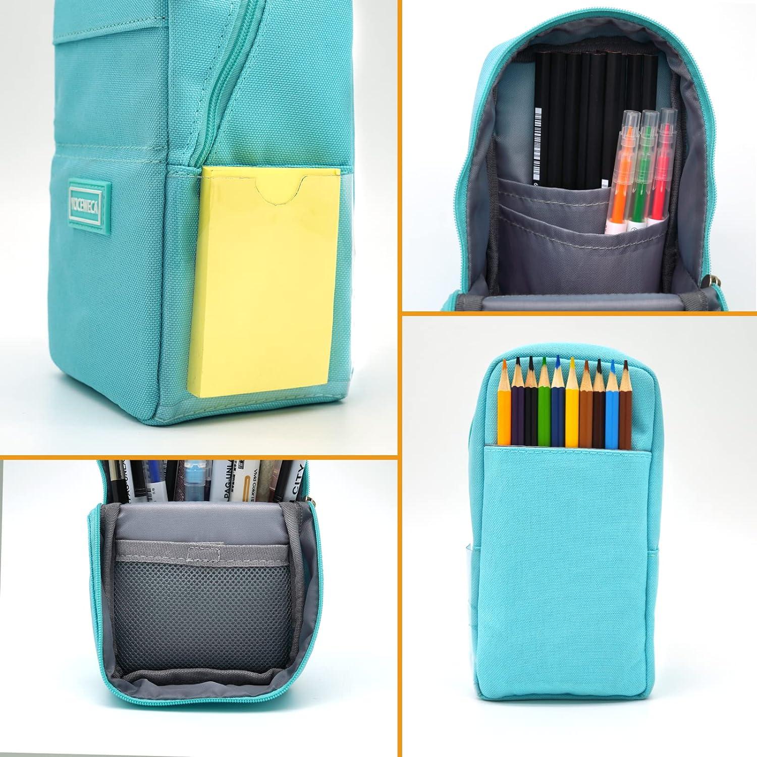 Estuche de Lona Multifuncional EnHong Verde Menta 19x9cm