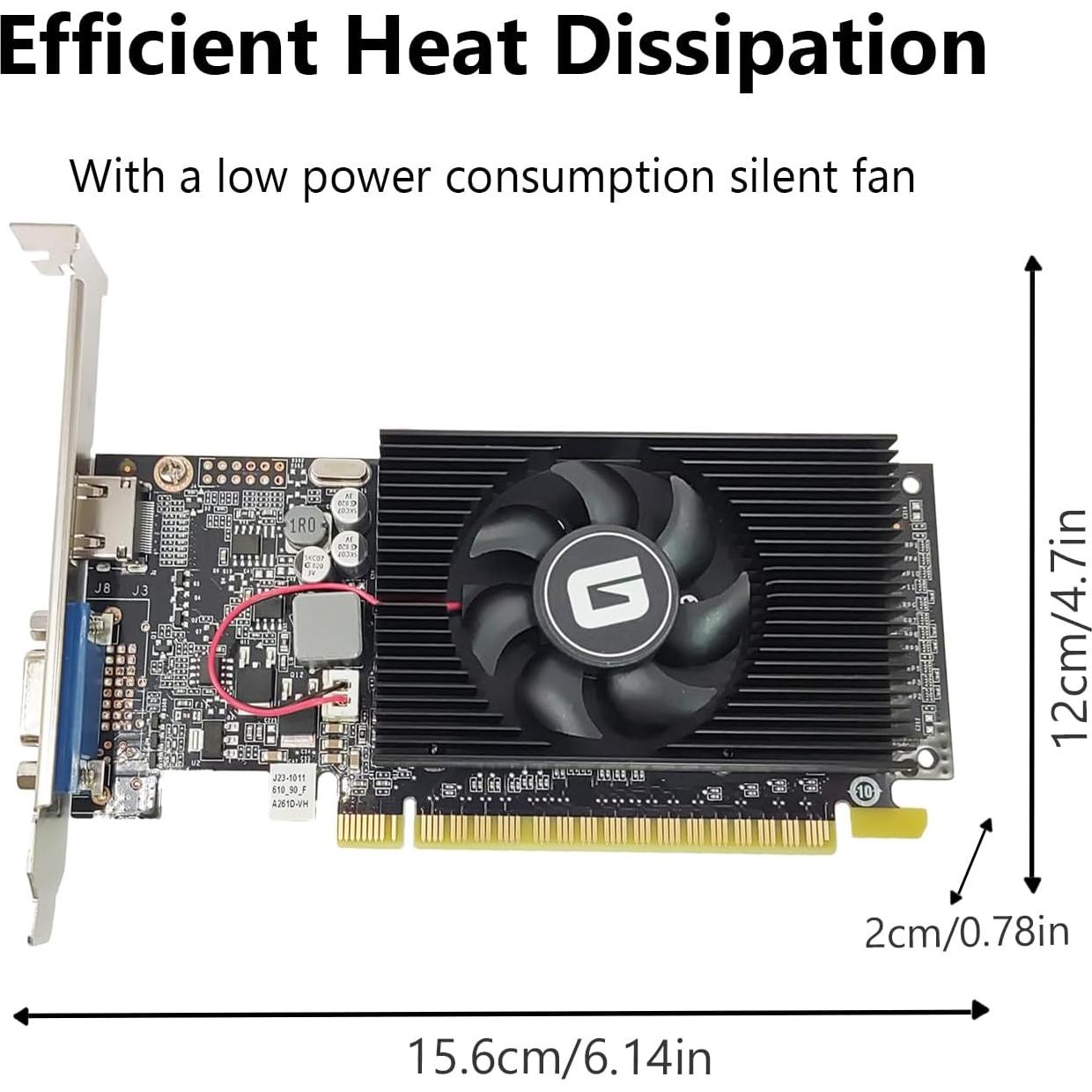 Tarjeta Gráfica Glorto GeForce GT 610 2G DDR3 HDMI/VGA