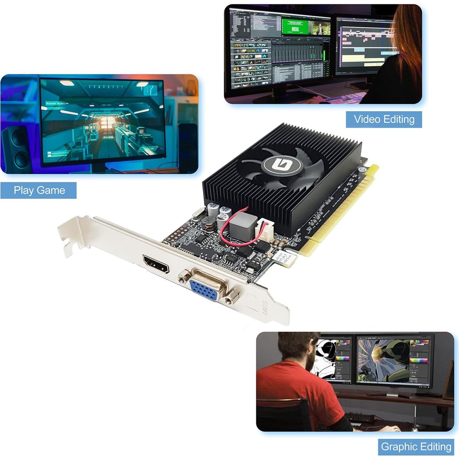 Tarjeta Gráfica Glorto GeForce GT 610 2G DDR3 HDMI/VGA