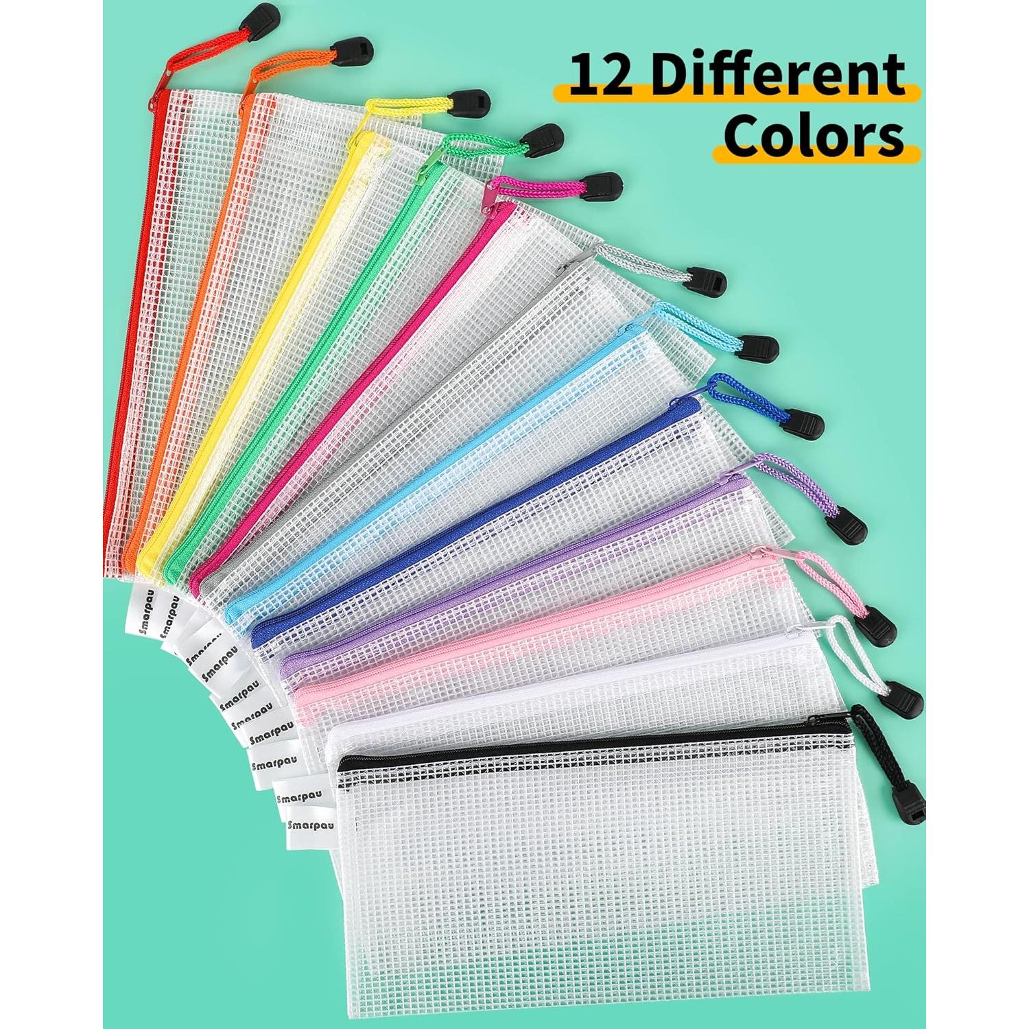 Fundas para Lápices Smarpau 24PCS A6 12 Colores Impermeables