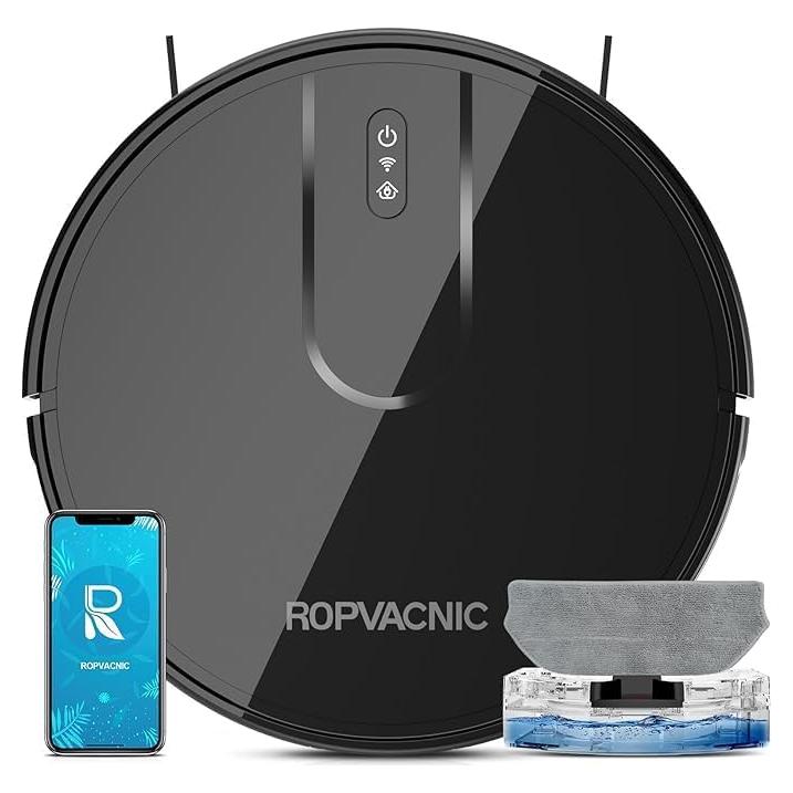 Robot Vacuum Cleaner Robot Vacuum and Mop Combo with 4000Pa Suction, Personalized Cleaning Adjustments, Self-Charging Robotic Vacuum Cleaner, Advanced Obstacle Avoidance