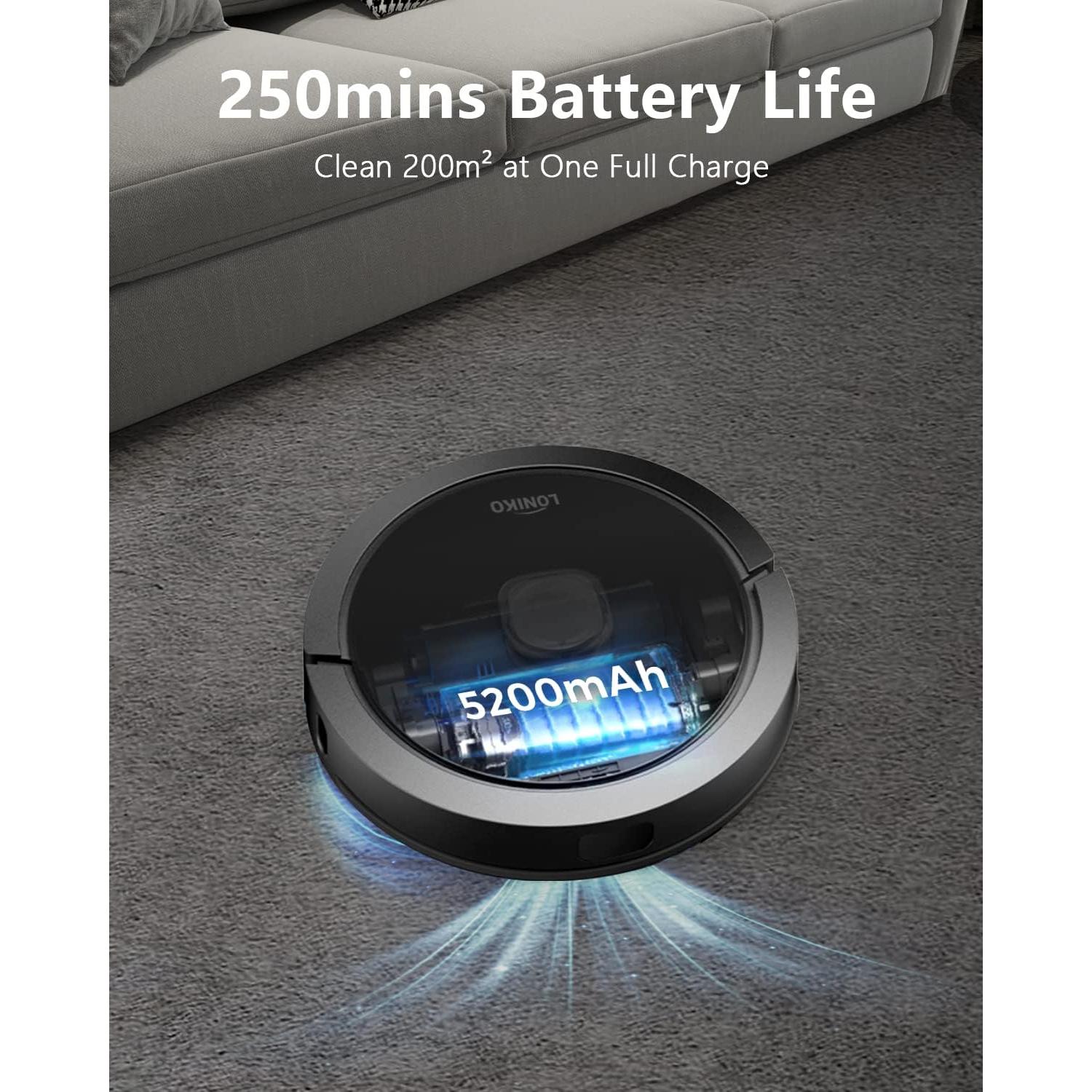 G3 Robot Vacuum & Mop Combo with Self Emptying, 4000Pa Suction, Lidar Navigation Smart Mapping, 60-Day Capacity, Compatible Alexa, Robotic Cleaner Ideal for Pet Hair, Hard Floor Carpet, Black