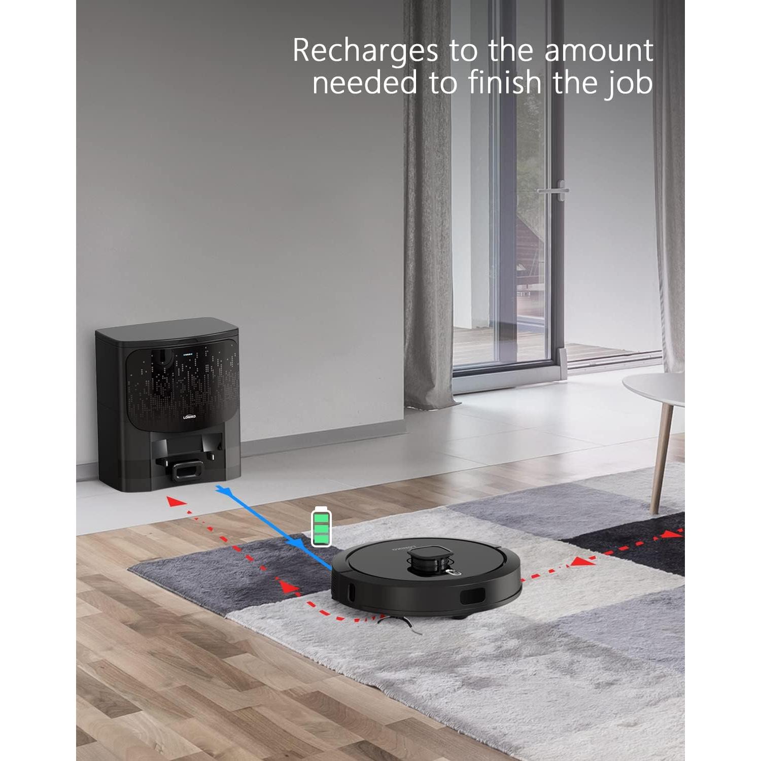 G3 Robot Vacuum & Mop Combo with Self Emptying, 4000Pa Suction, Lidar Navigation Smart Mapping, 60-Day Capacity, Compatible Alexa, Robotic Cleaner Ideal for Pet Hair, Hard Floor Carpet, Black