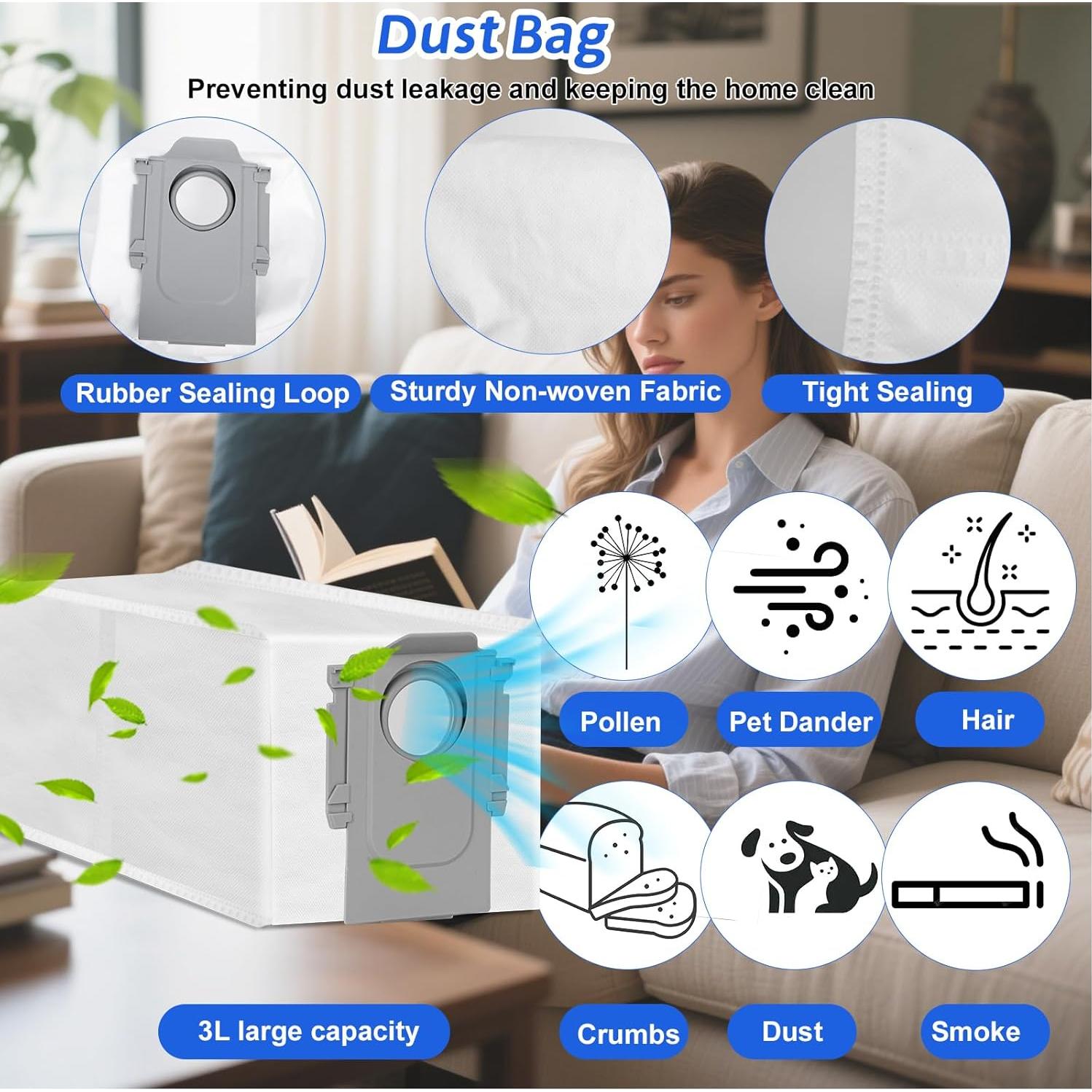 Kit de Reemplazo 18 Piezas para Aspiradora Roborock Saros 10R