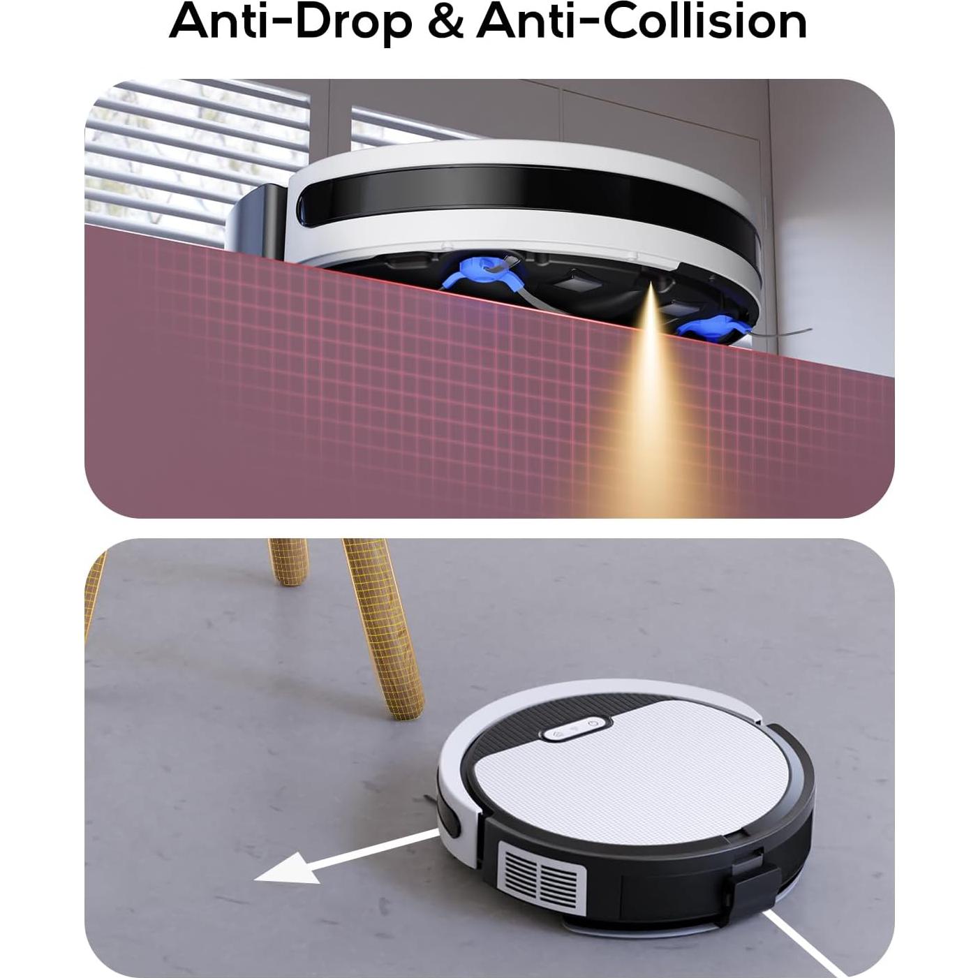 Aspiradora Robot Kipvvo V3 3 en 1, Succión 5000Pa, Control WiFi