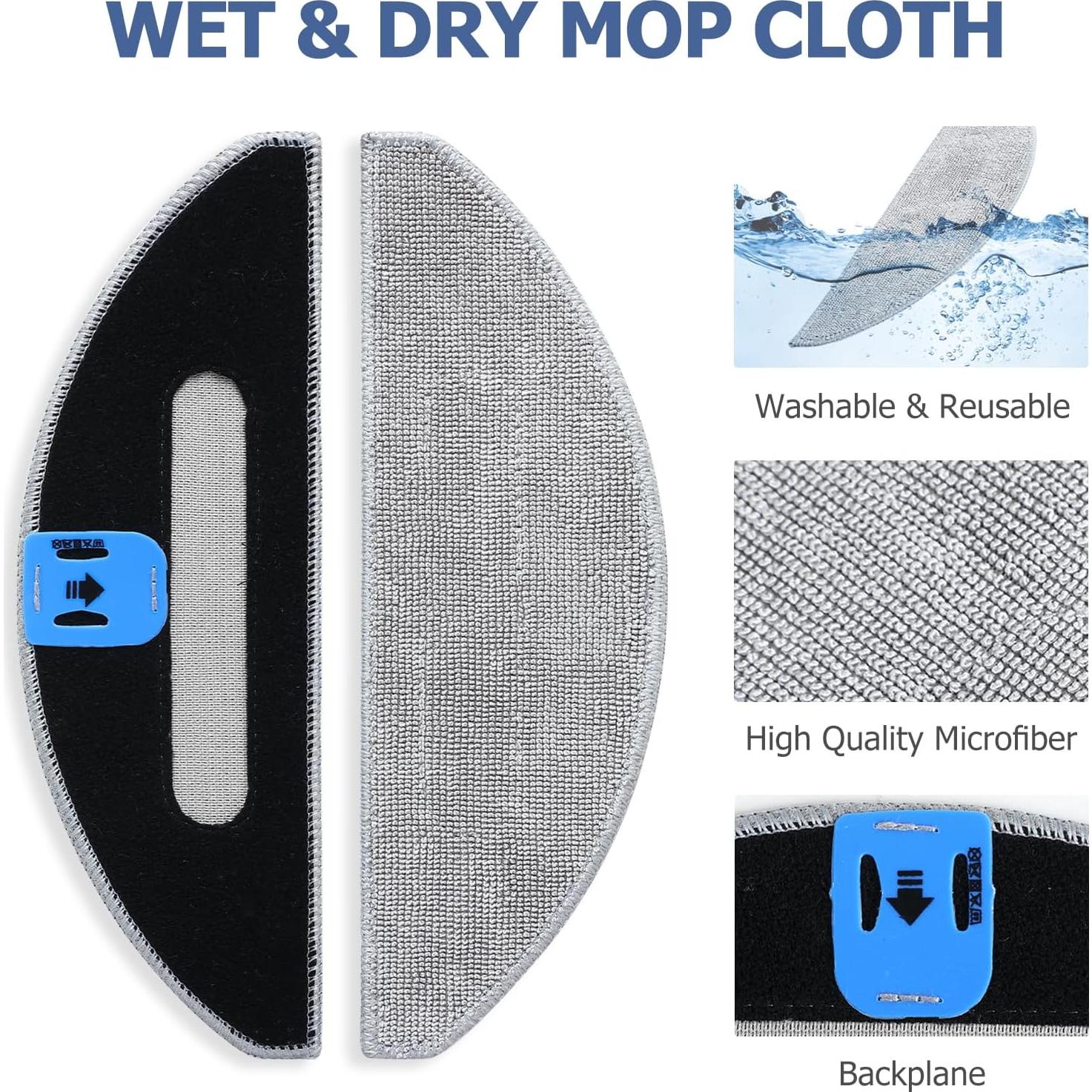 Paquete de 6 almohadillas de trapeador Penkineer para Roomba i5/j5