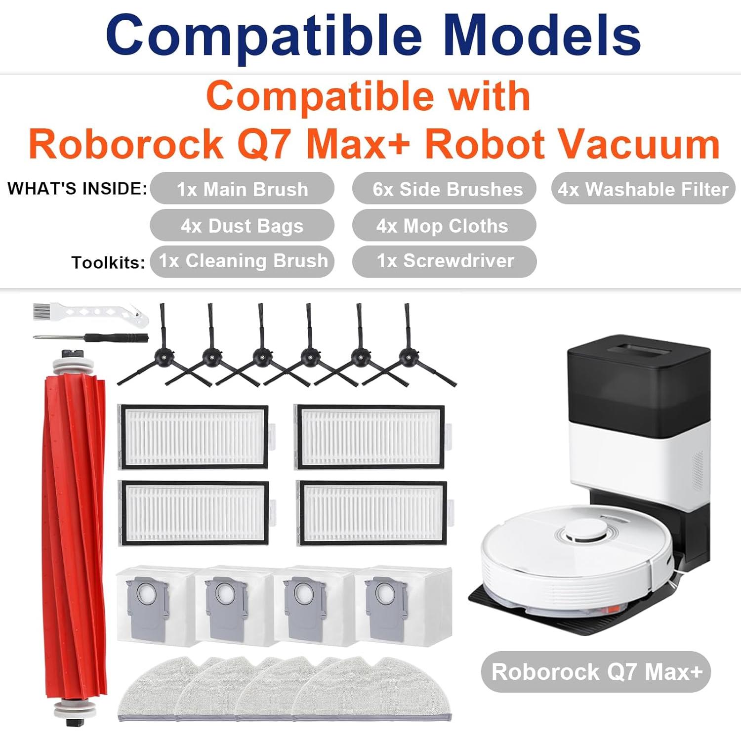 21 Piezas Accesorios para Aspiradora Roborock Q7 Max+
