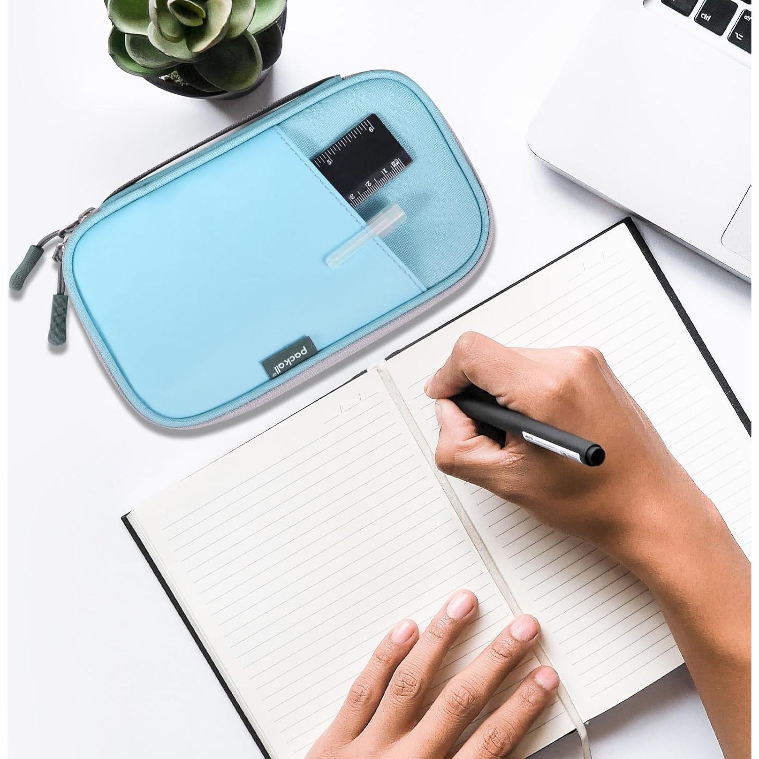 Estuche de Lápiz Skyline Compacto Azul 20x12 cm Multiuso