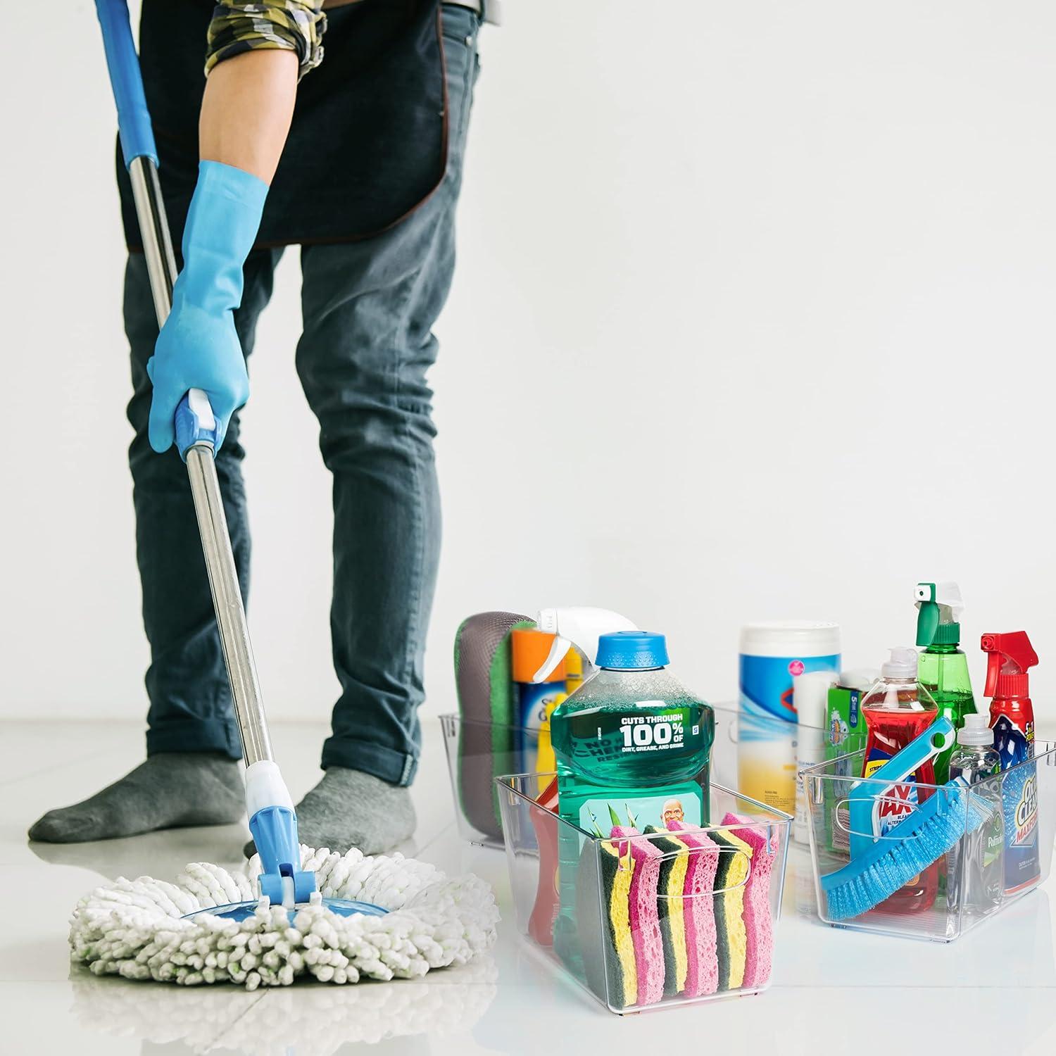 Bins de Almacenamiento Transparentes ClearSpace - 2 Unidades 25.4x15.2x12.7 cm