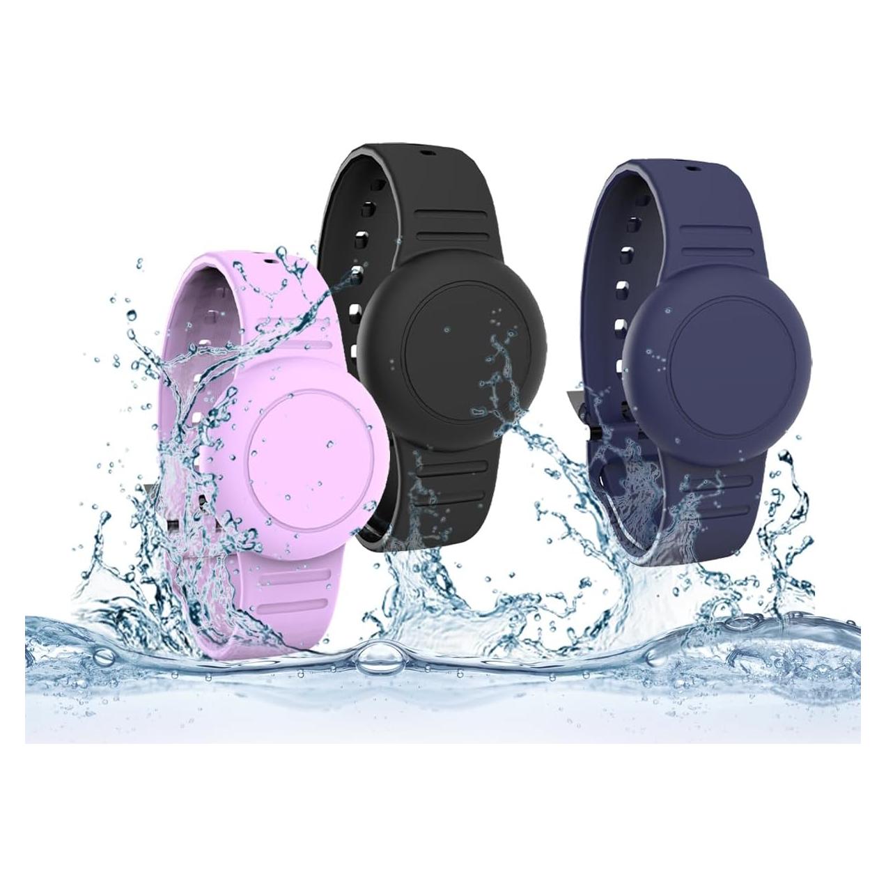 Soporte Airtag para Niños AHXLL - 3 Pulseras Silicona Impermeables