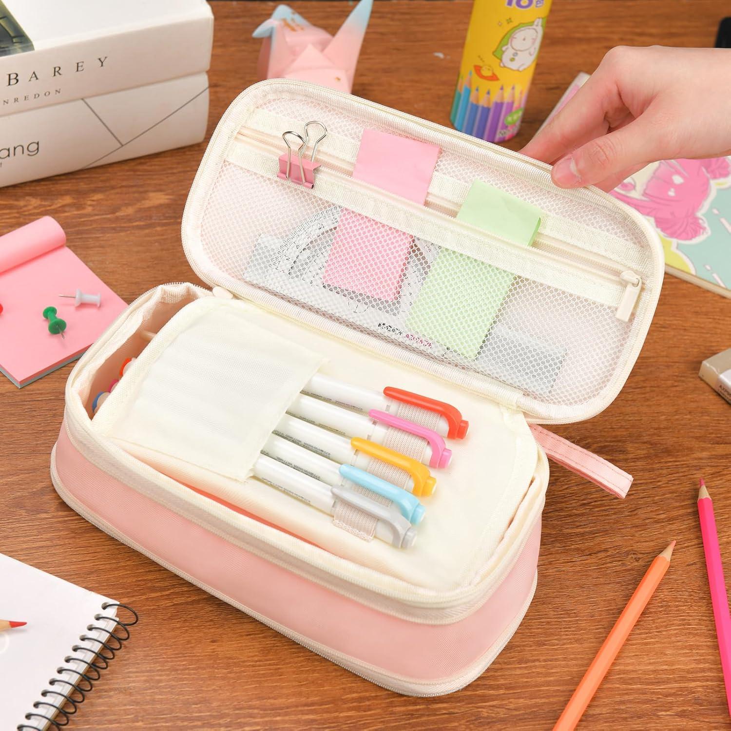 Estuche de Lápices YOKUMA Rosa Gran Capacidad Kawaii