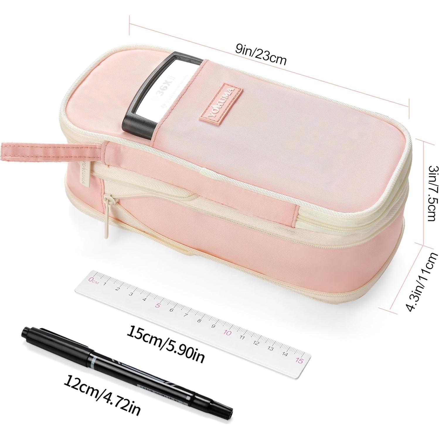 Estuche de Lápices YOKUMA Rosa Gran Capacidad Kawaii