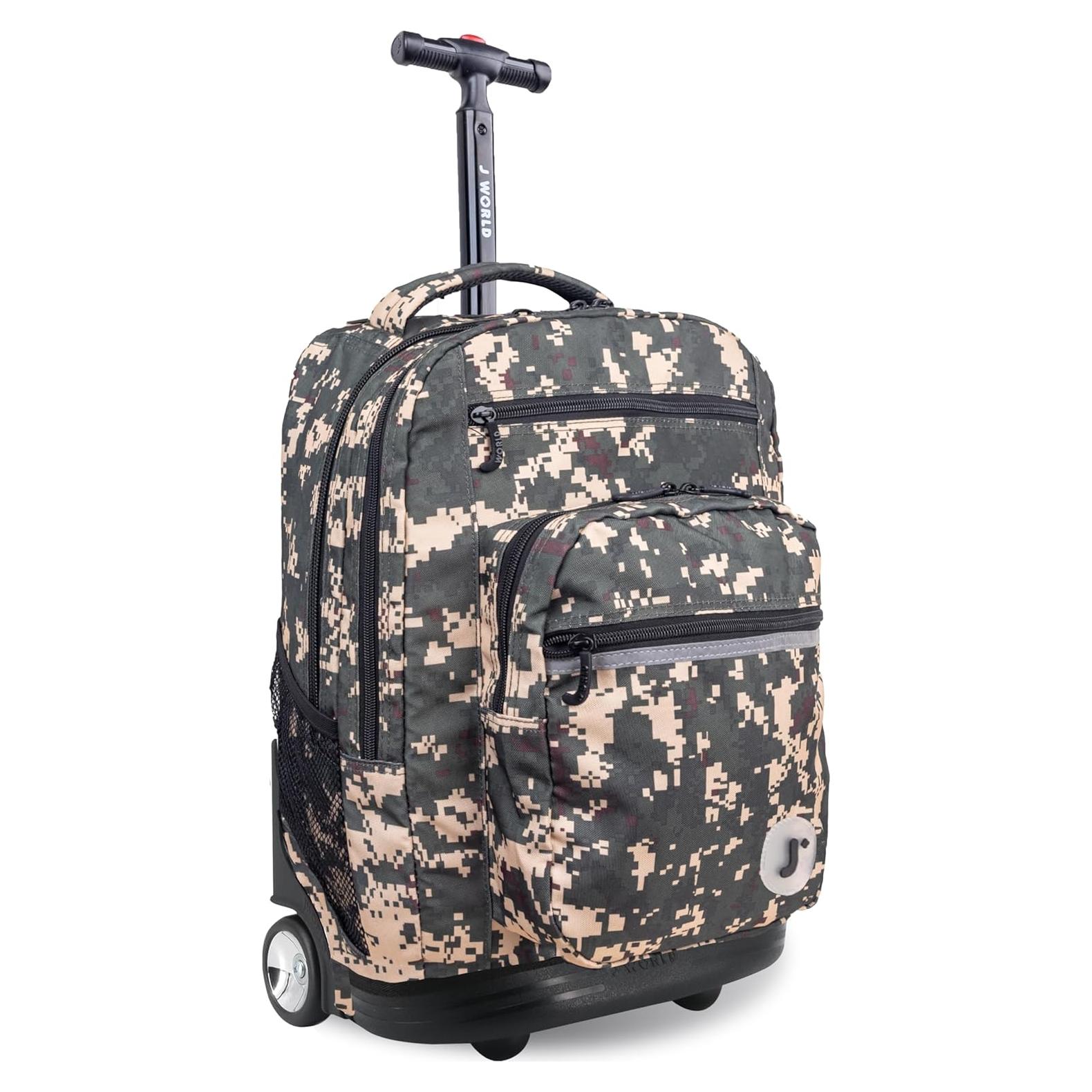 Mochila Rodante J World Camuflaje Verde 50.8 cm 38 Litros