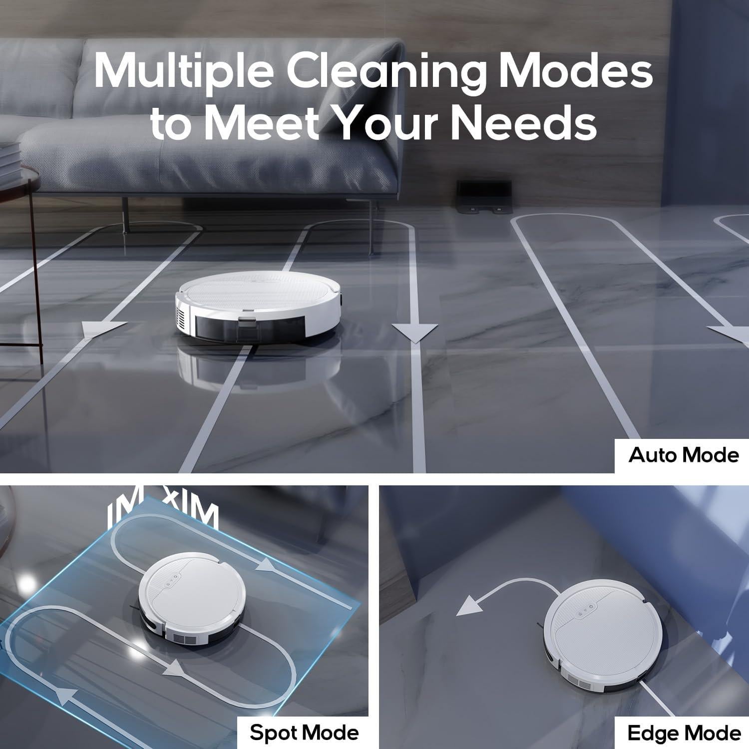 Robot Aspiradora Pureatic V3 2 en 1, 5000Pa, Control APP