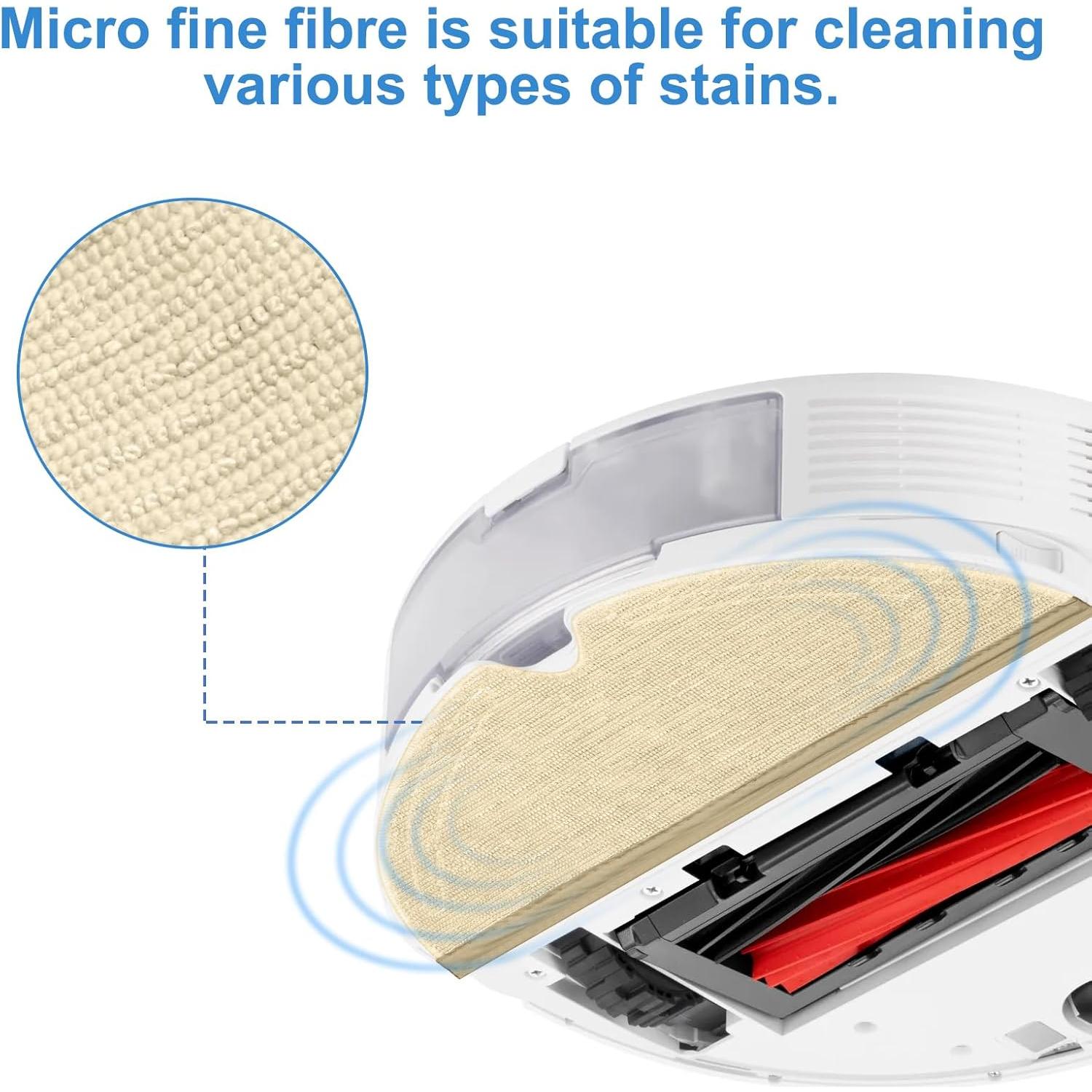 10 Paños de Reemplazo para Mopas Roborock Q5 Max+ y S5/S6