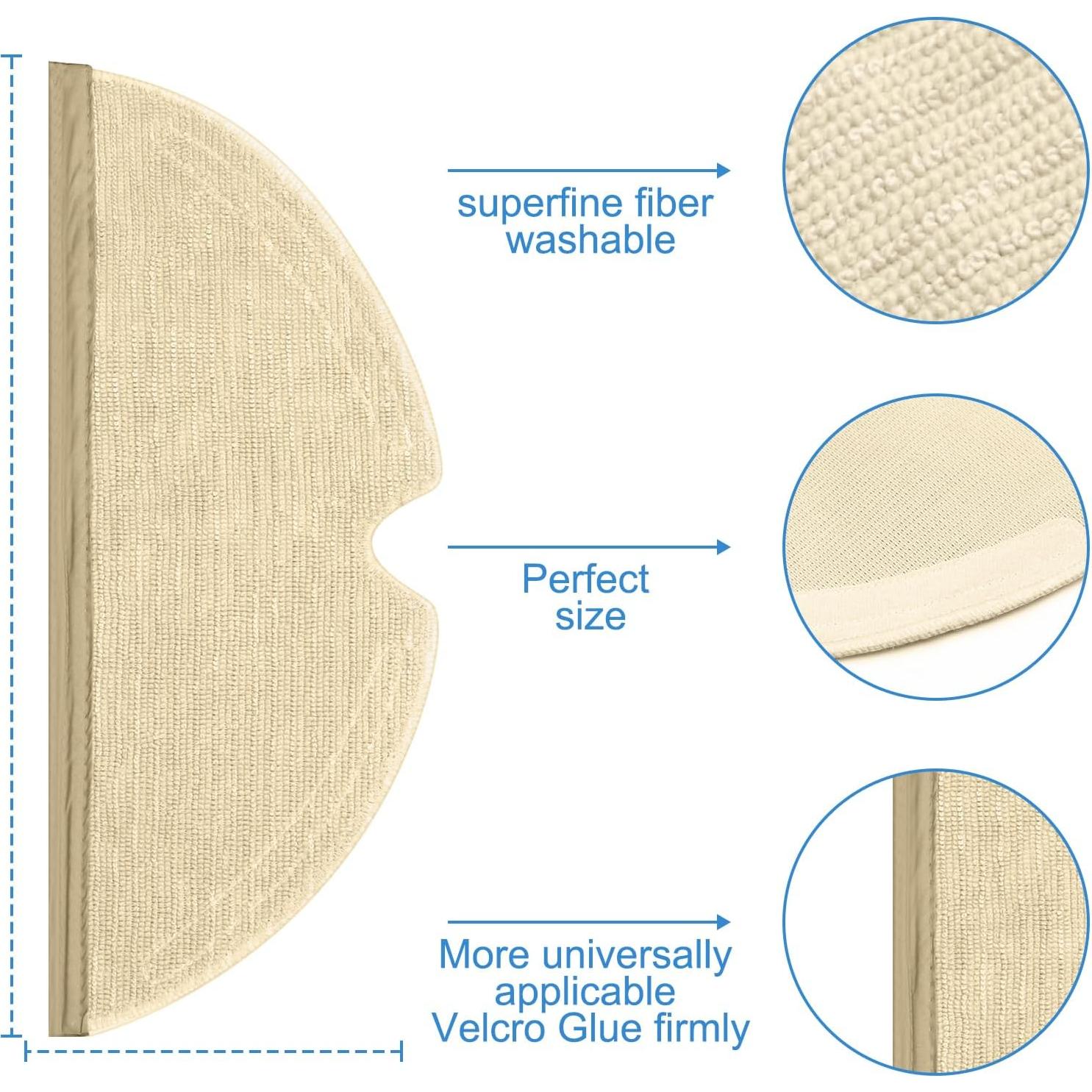 10 Paños de Reemplazo para Mopas Roborock Q5 Max+ y S5/S6