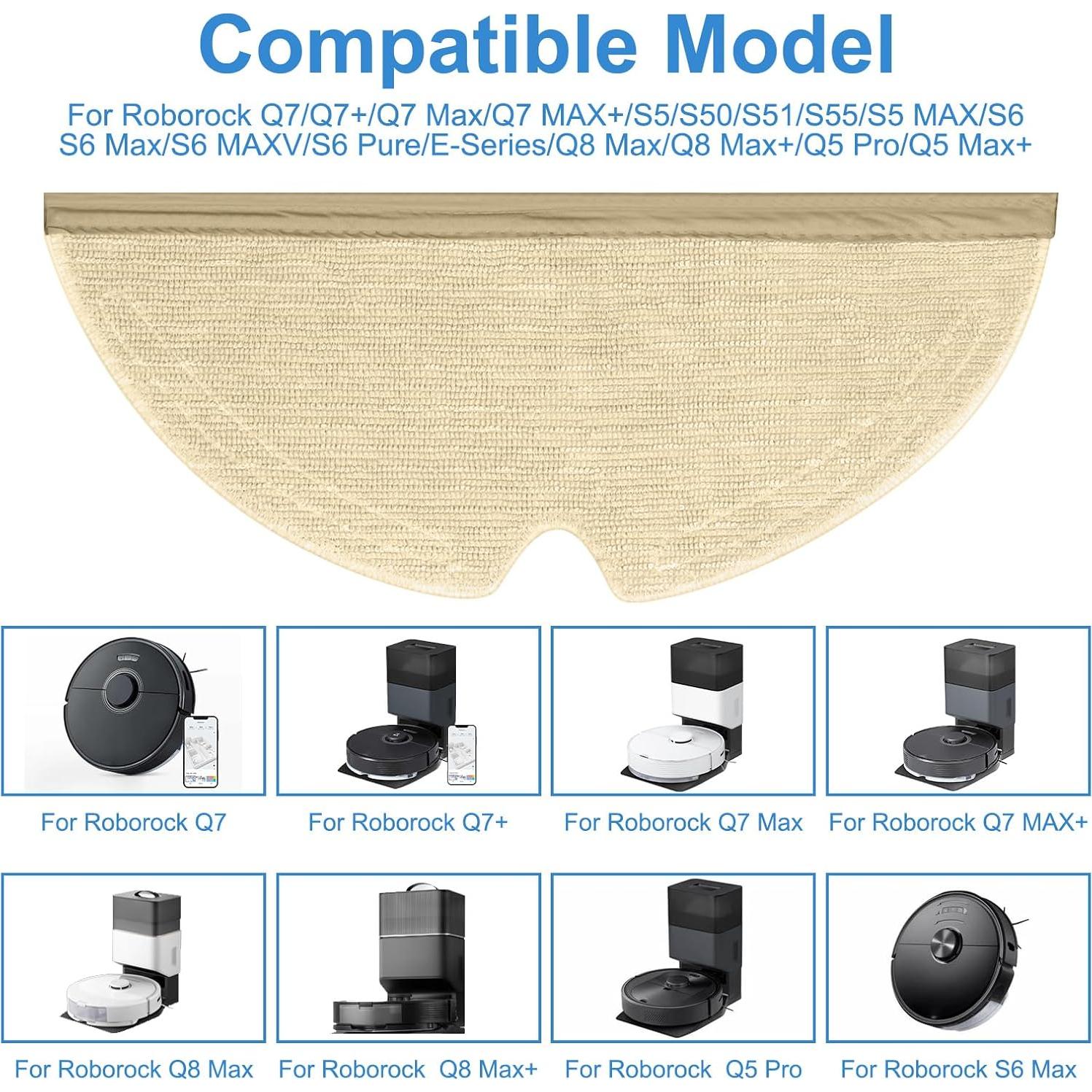 10 Paños de Reemplazo para Mopas Roborock Q5 Max+ y S5/S6