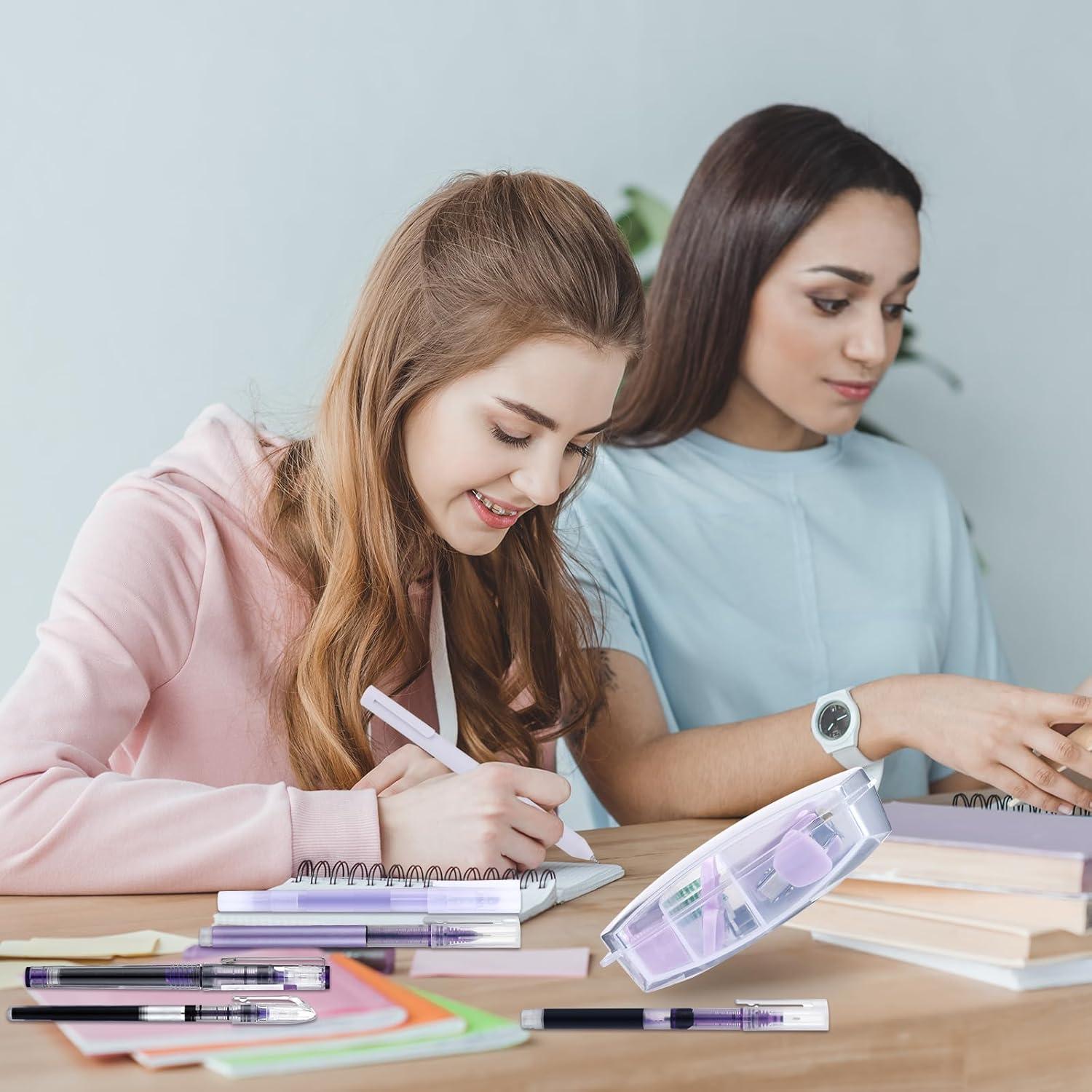 Kit de Suministros de Oficina Colarr Mini Púrpura 12 Piezas