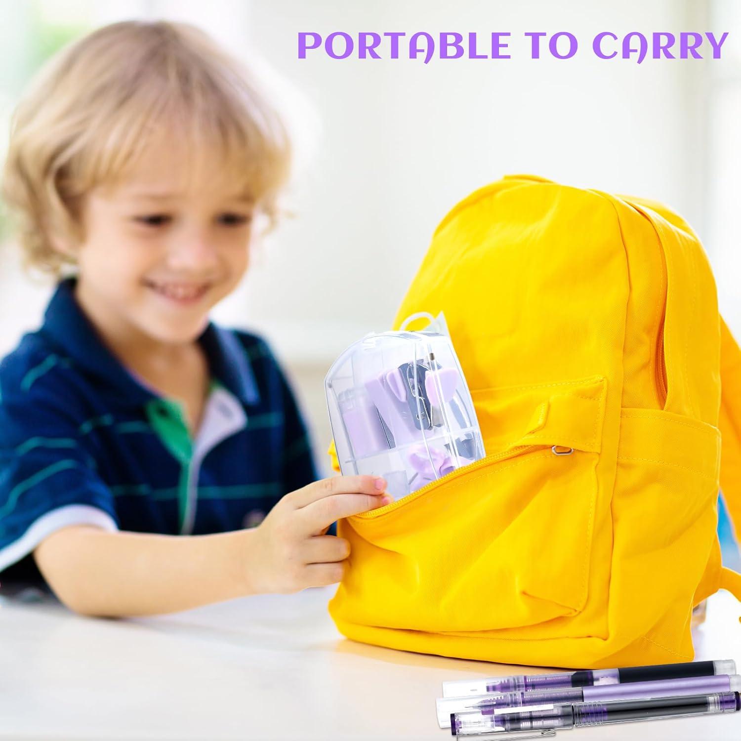 Kit de Suministros de Oficina Colarr Mini Púrpura 12 Piezas