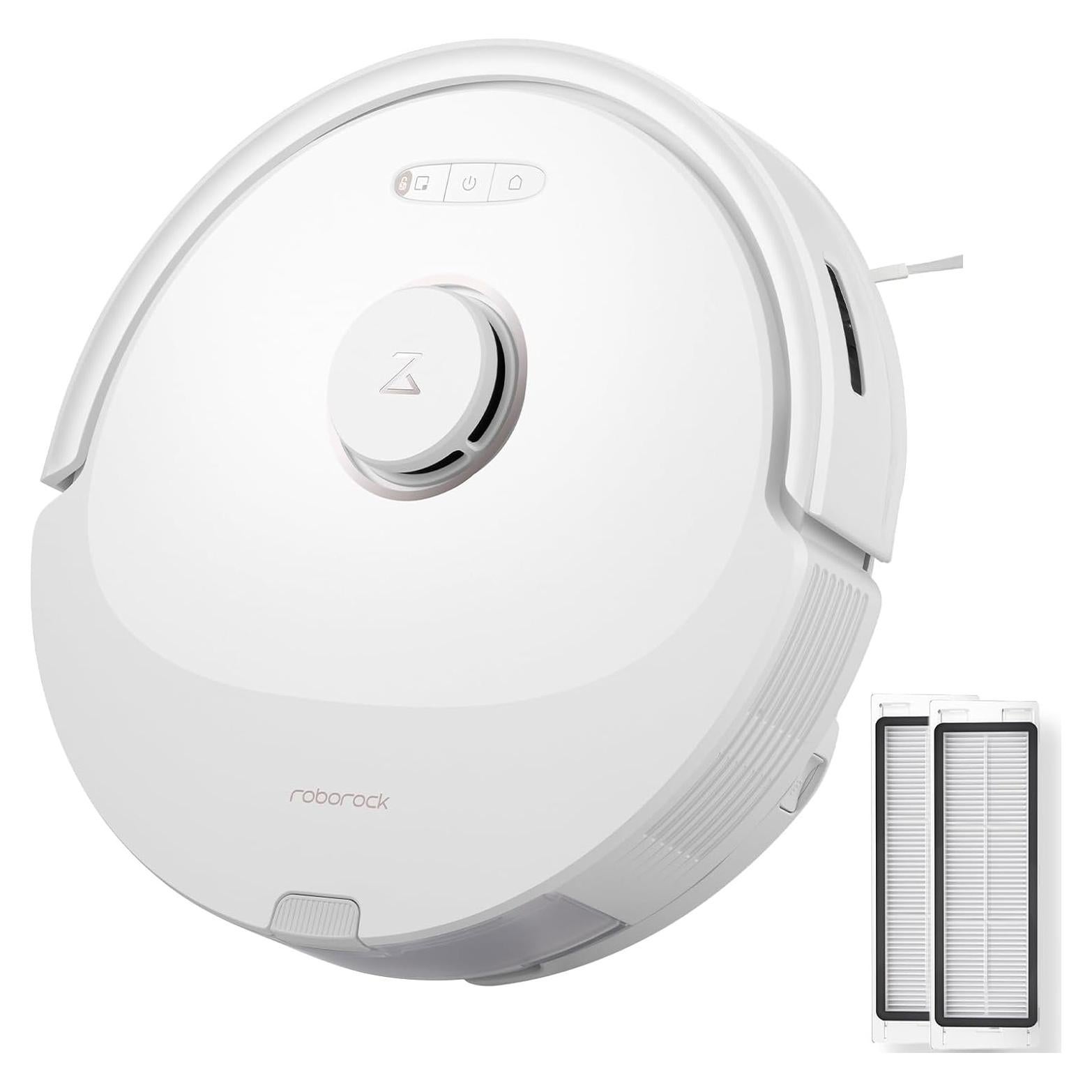 roborock Q8 Max Robot Vacuum and Mop Cleaner with 2Pcs Washable Filter Replacement Bundle