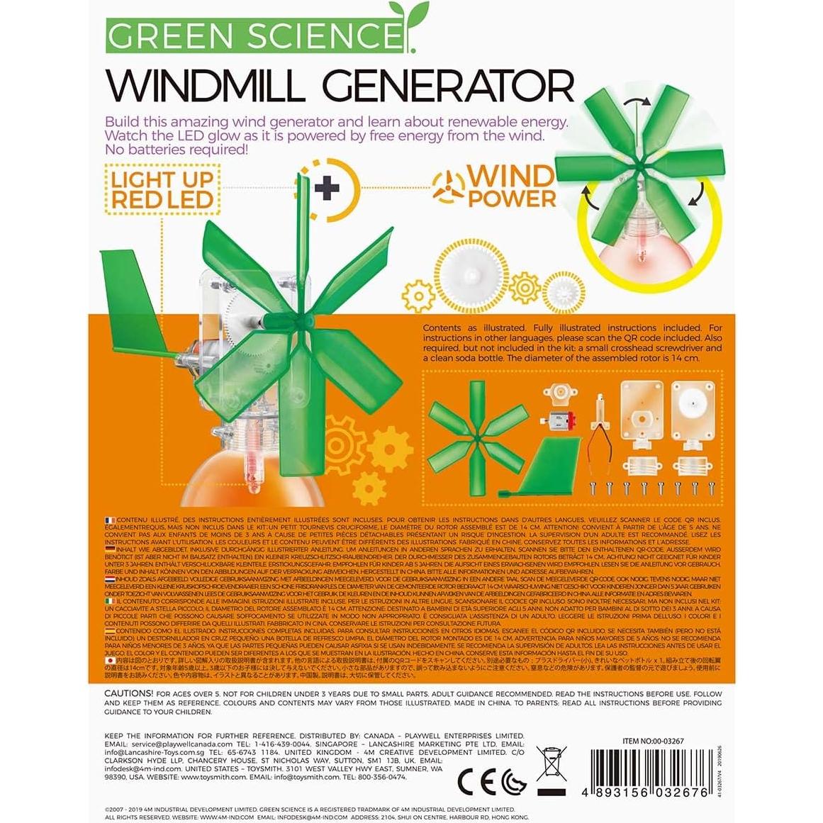 Kit Generador de Molino de Viento Toysmith 4M LED 12,7 cm