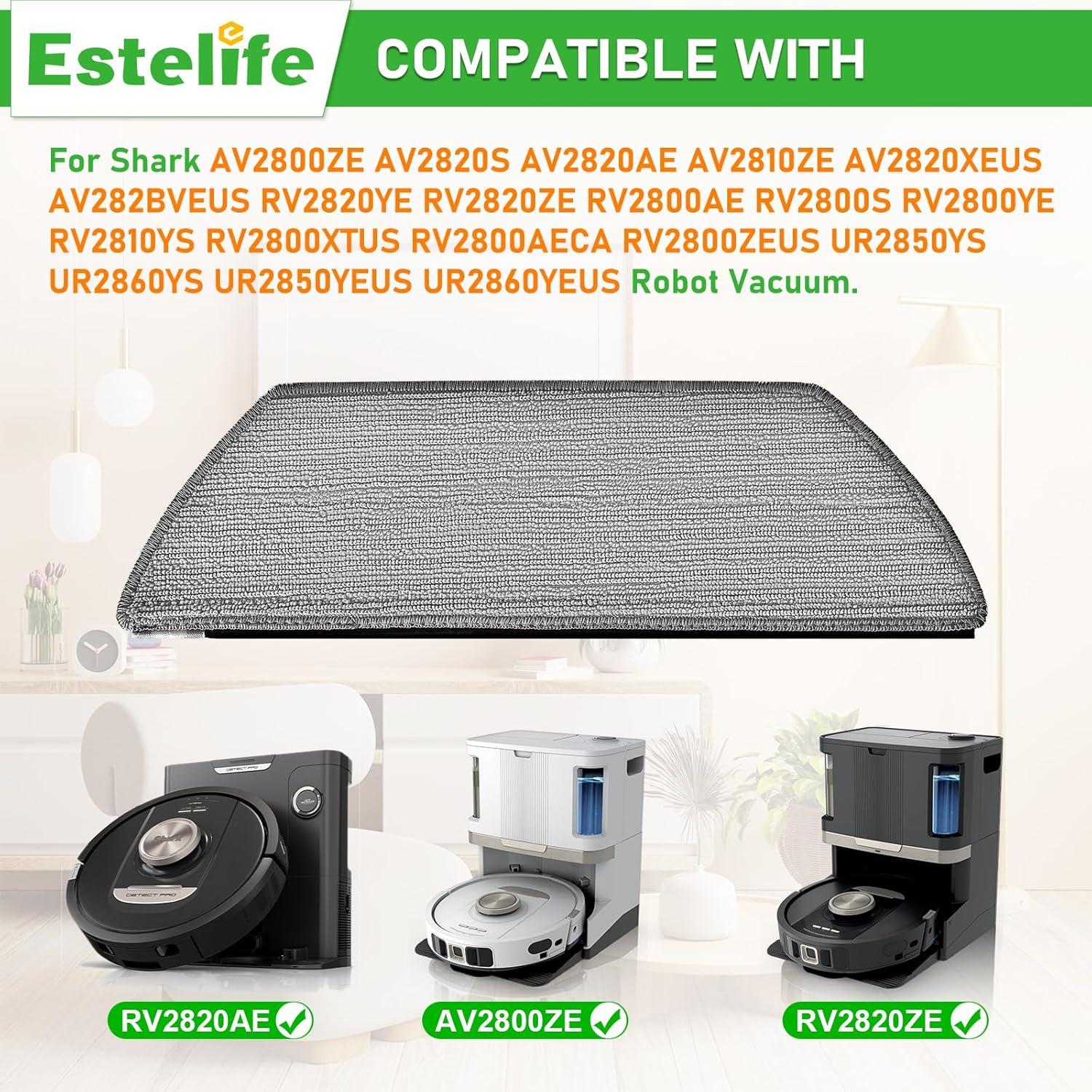 Paquete de 4 almohadillas de mopa Estelife RV2820YE Microfibra
