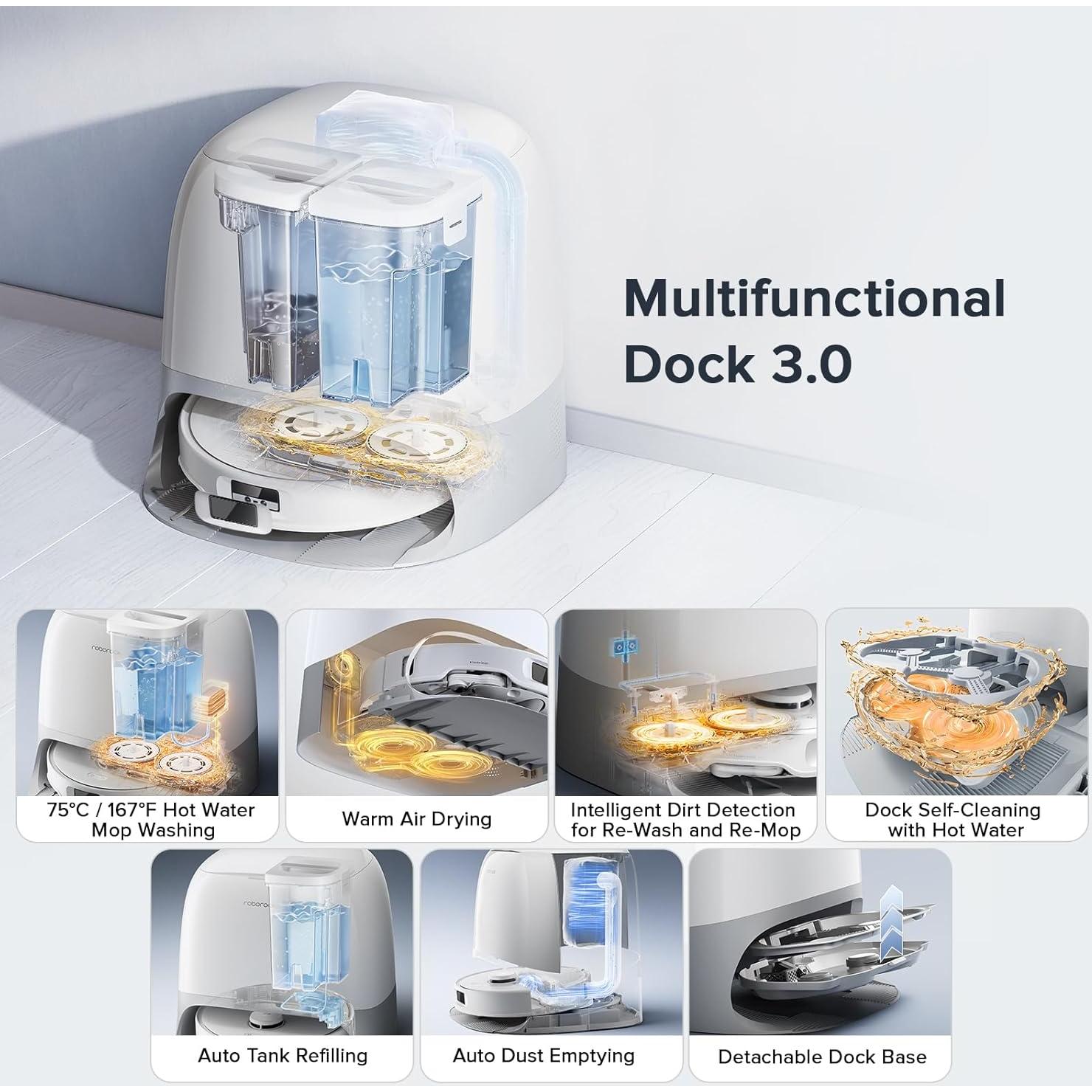 Aspiradora Robot Roborock Qrevo Curv S5X con Mopa y 6 Bolsas