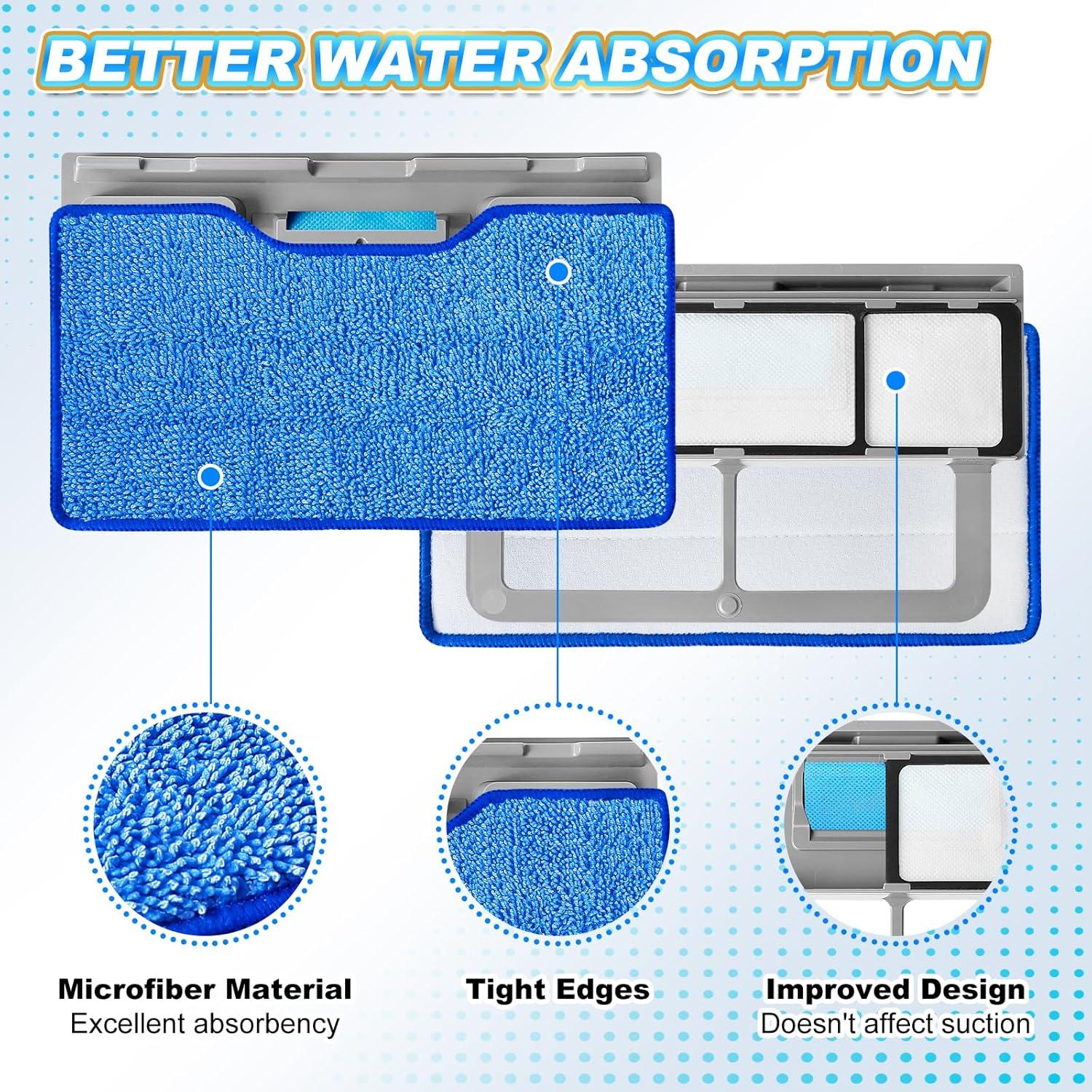 Almohadillas de Mopa Reutilizables KEEPOW para Shark VACMOP