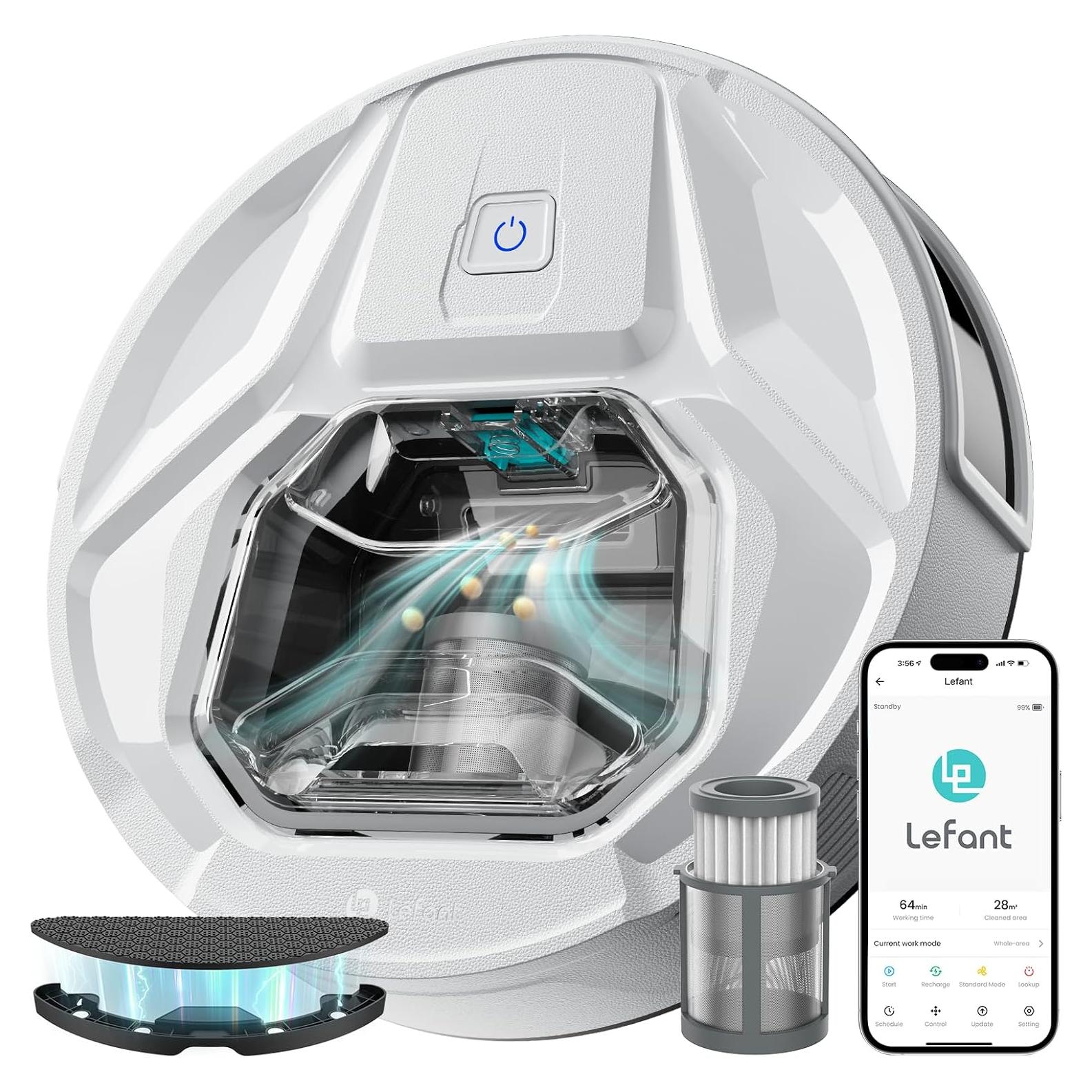 Aspiradora Robótica Lefant M320 con Mopa, 800ml, 6500Pa