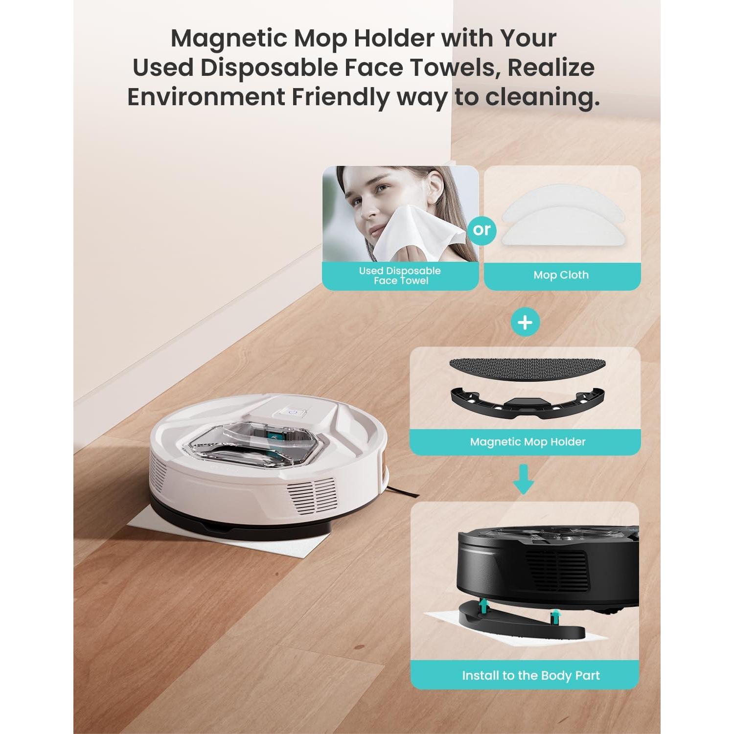 Aspiradora Robótica Lefant M320 con Mopa, 800ml, 6500Pa