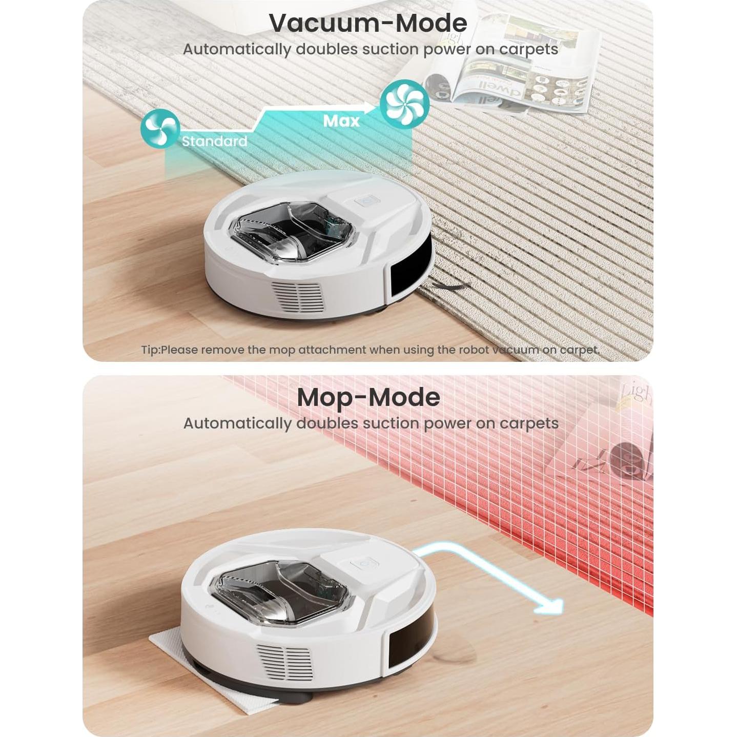 Aspiradora Robótica Lefant M320 con Mopa, 800ml, 6500Pa